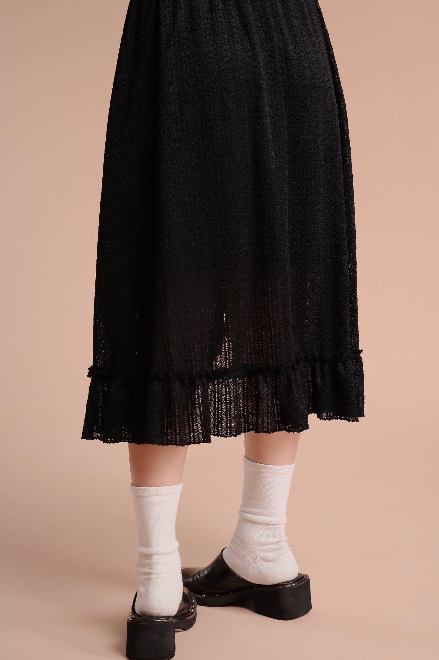 Jill Shirring Skirt (Black)