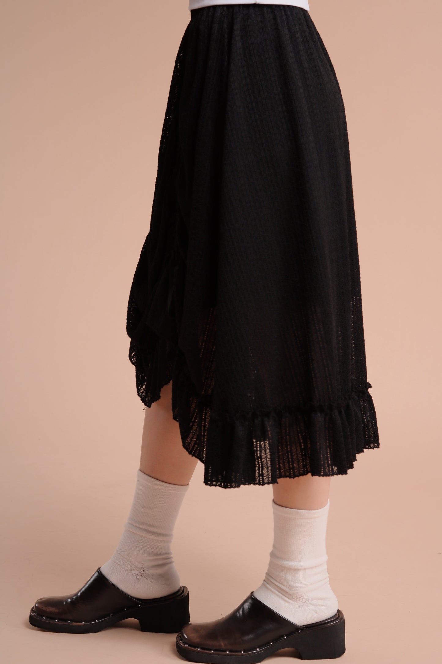 Jill Shirring Skirt (Black)