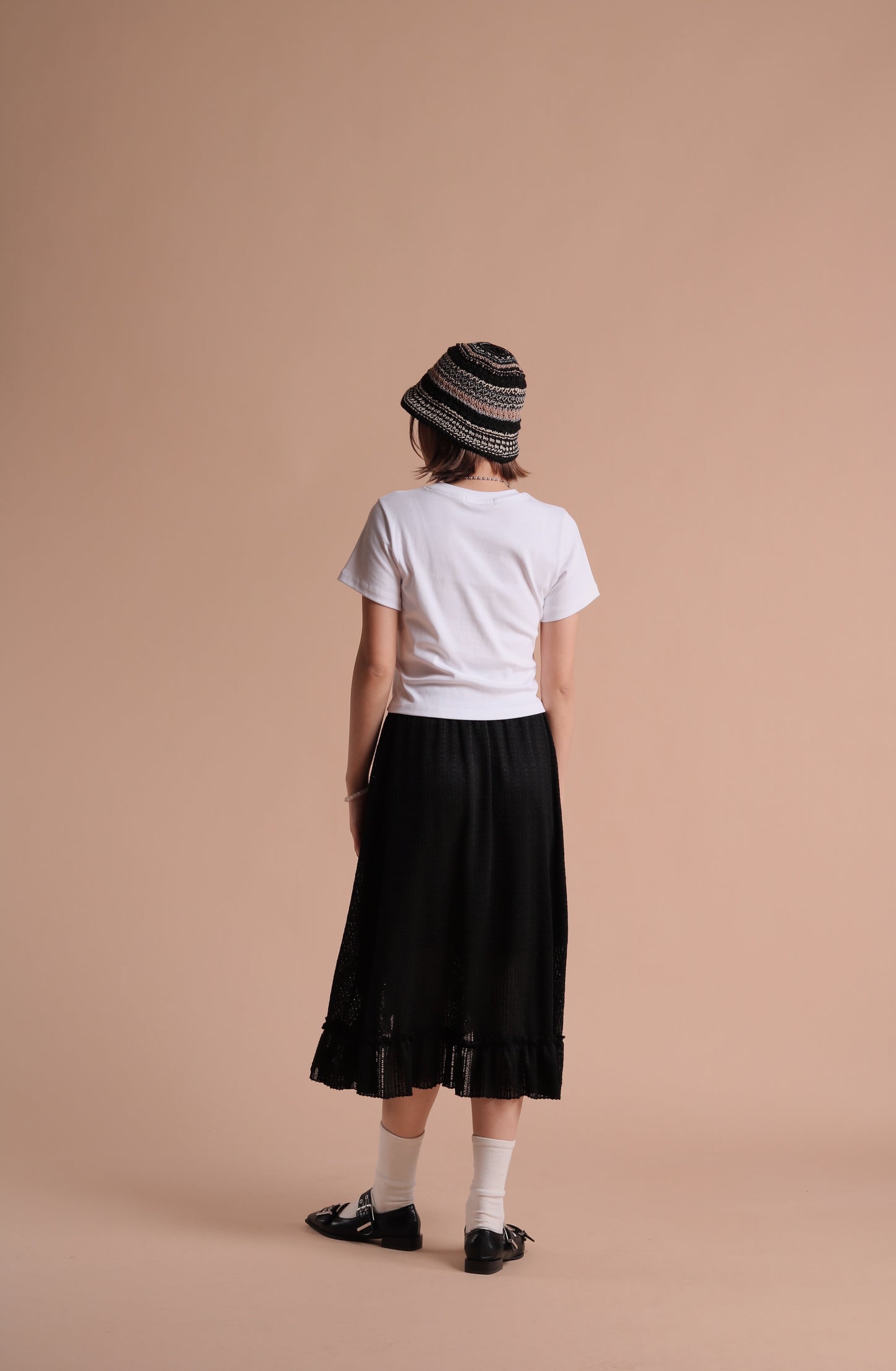 Jill Shirring Skirt (Black)