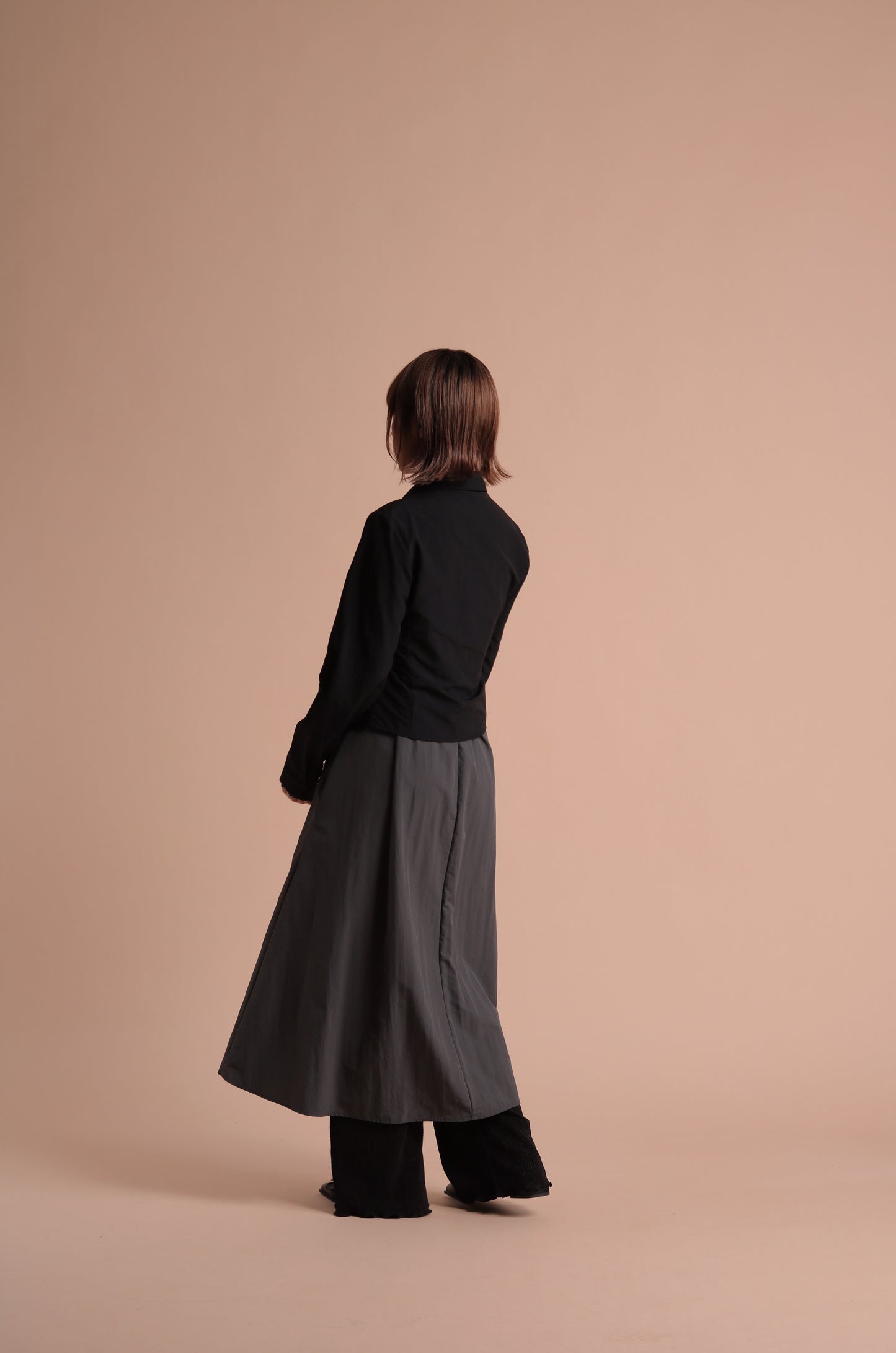 Gathered Ruffle Jacket (Black)