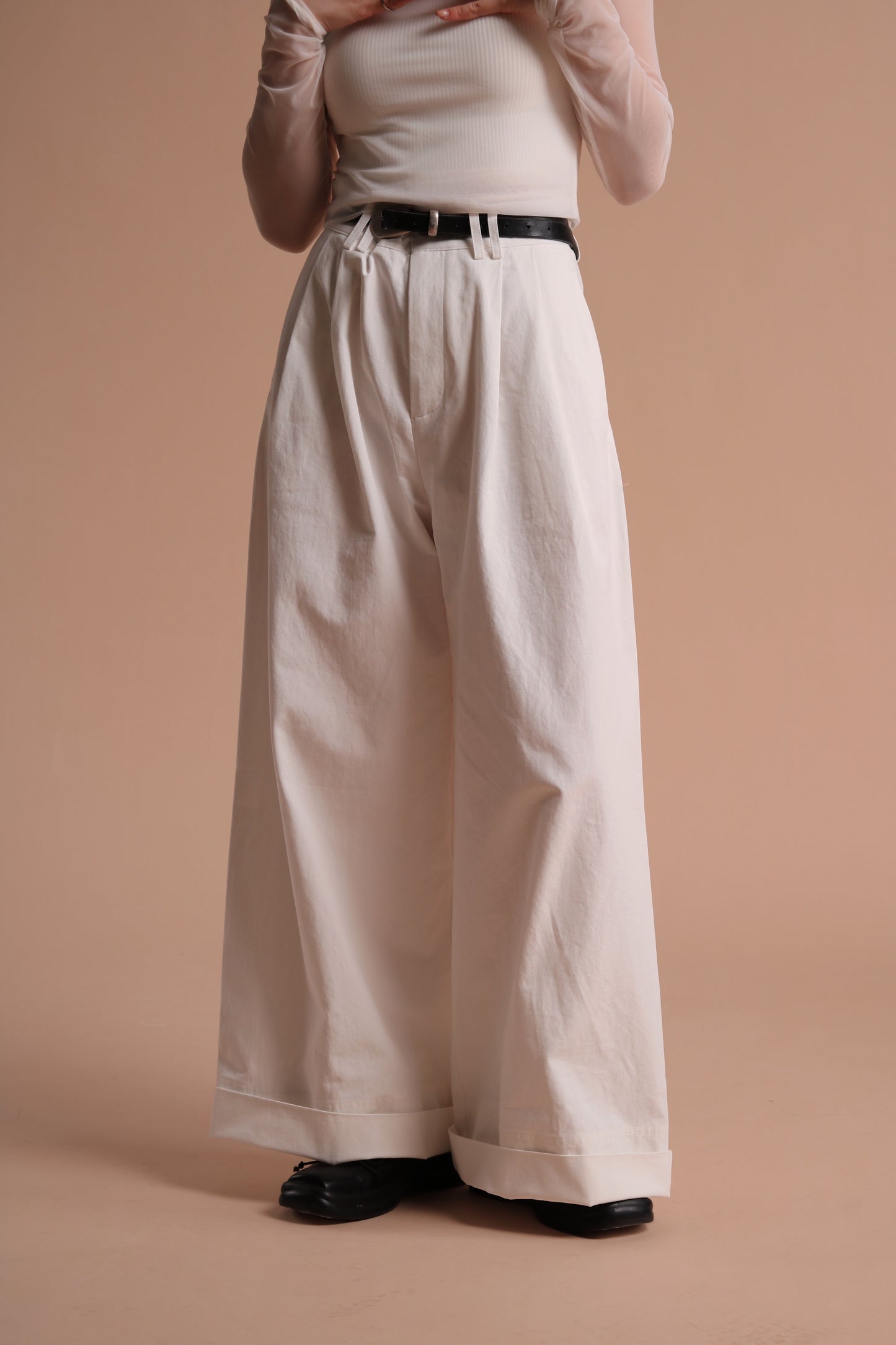 Spring Wide Pants (White)