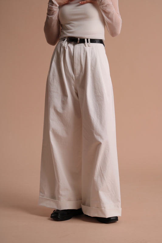 Spring Wide Pants (White)