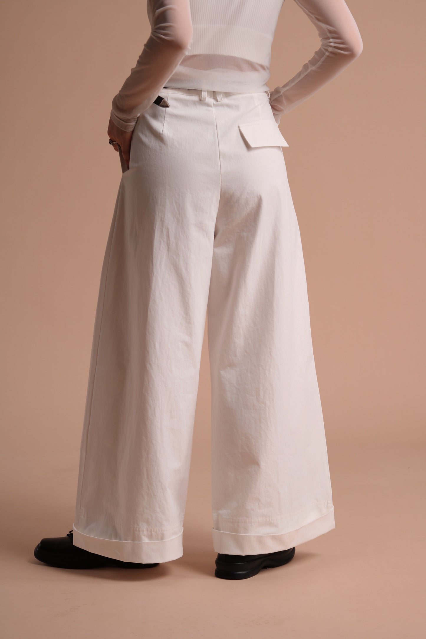 Spring Wide Pants (White)