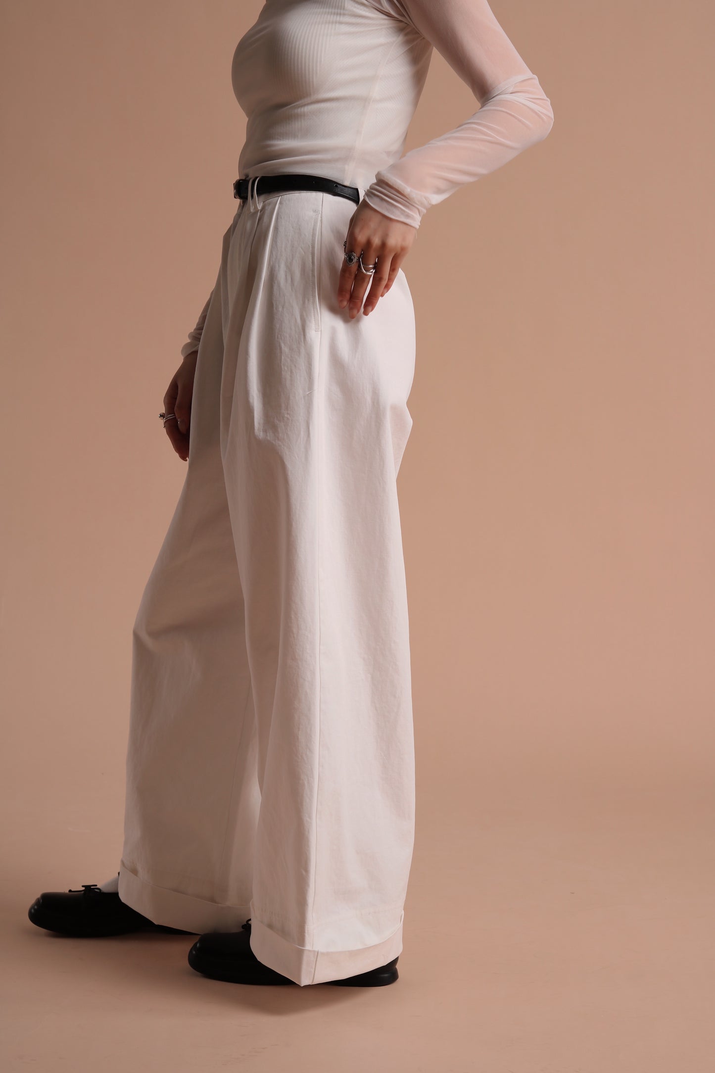 Spring Wide Pants (White)