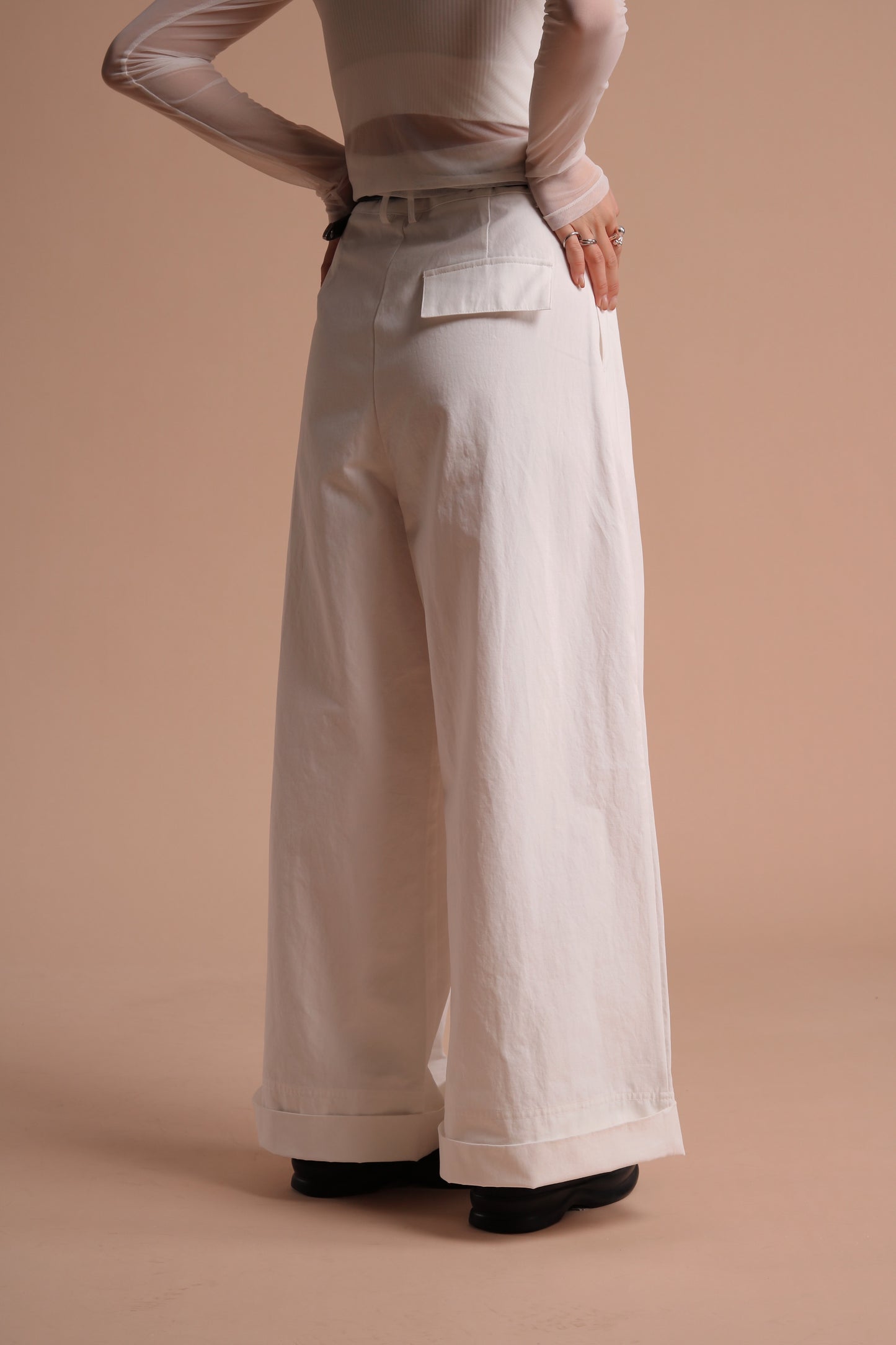 Spring Wide Pants (White)