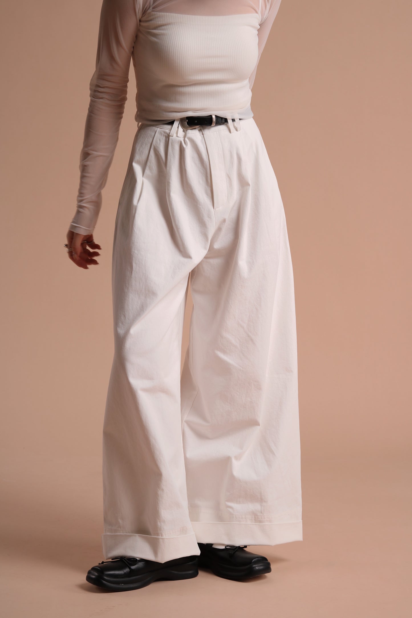 Spring Wide Pants (White)