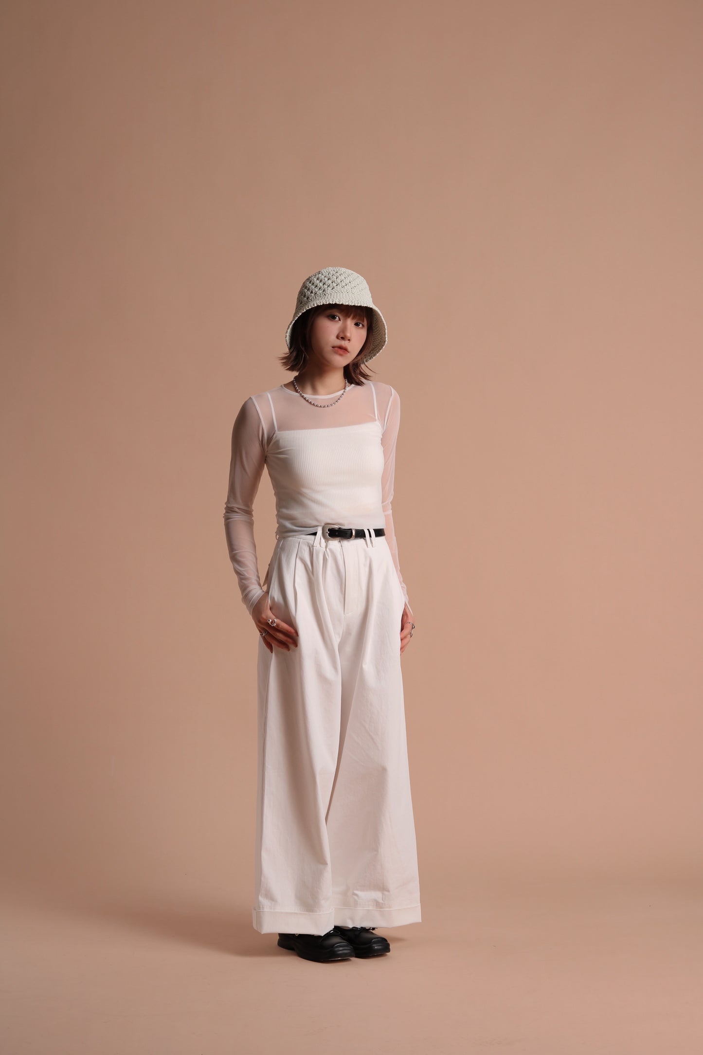 Spring Wide Pants (White)