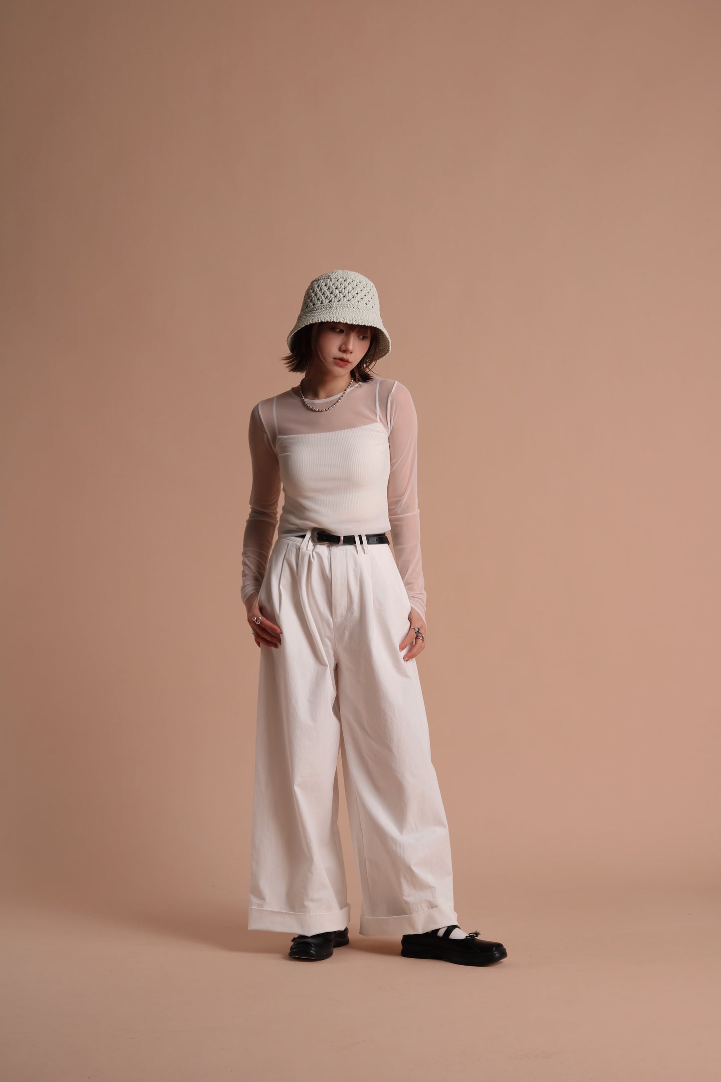 Spring Wide Pants (White)
