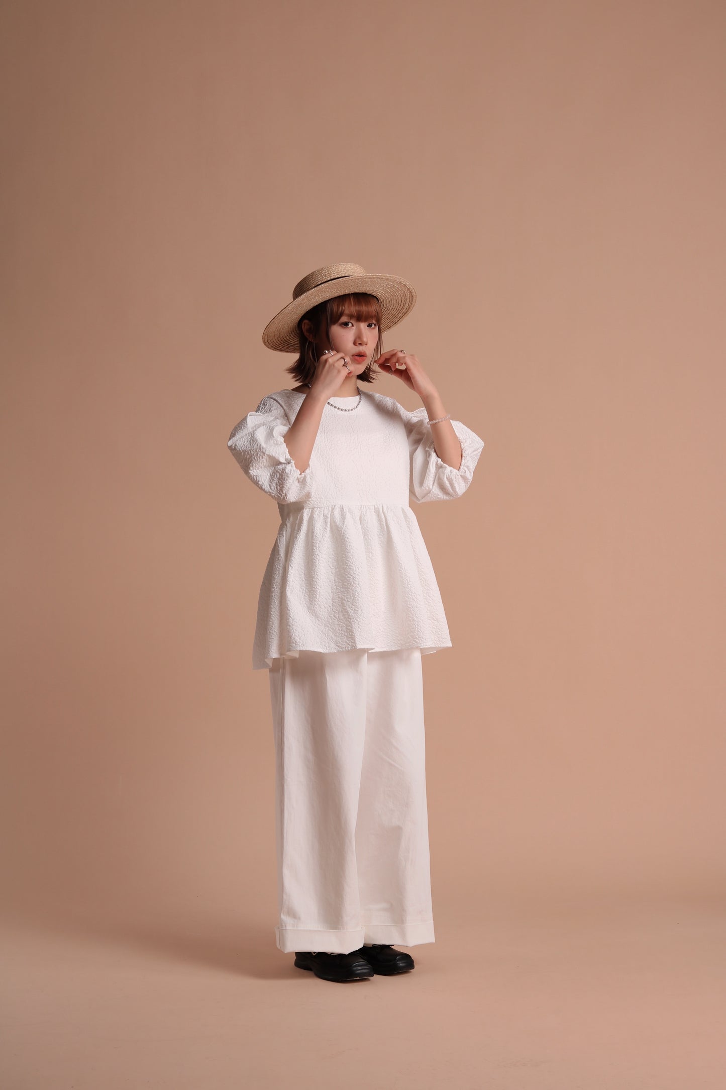 Spring Wide Pants (White)
