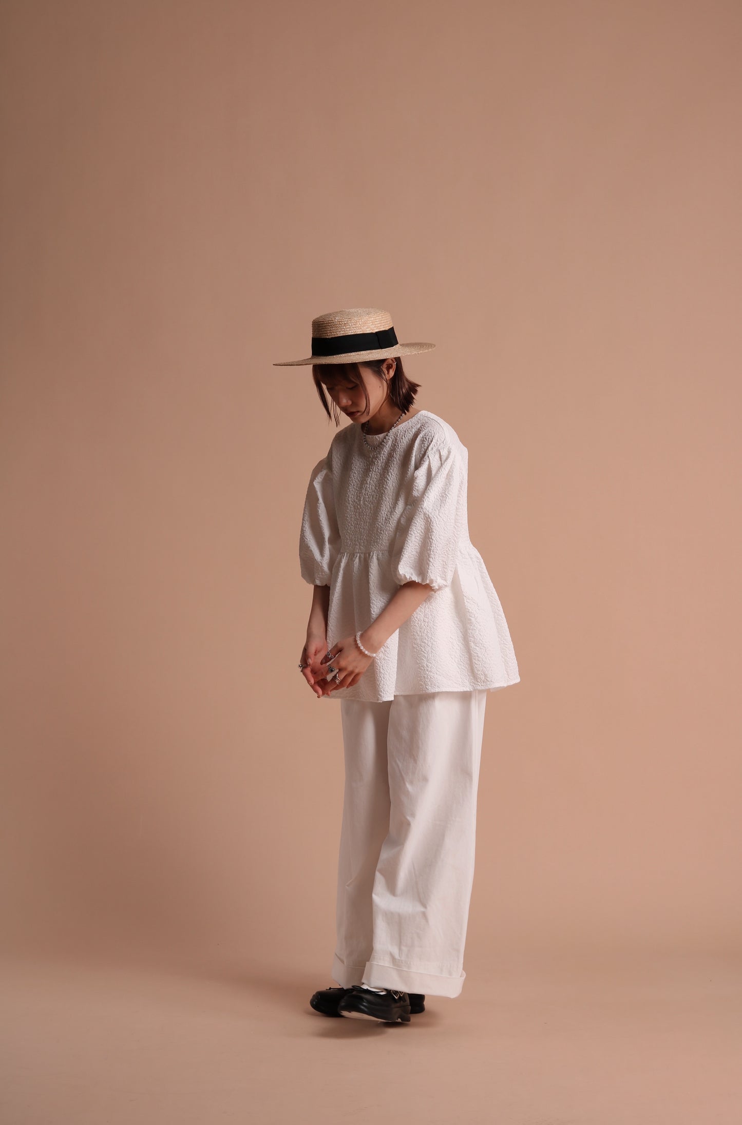 Spring Wide Pants (White)