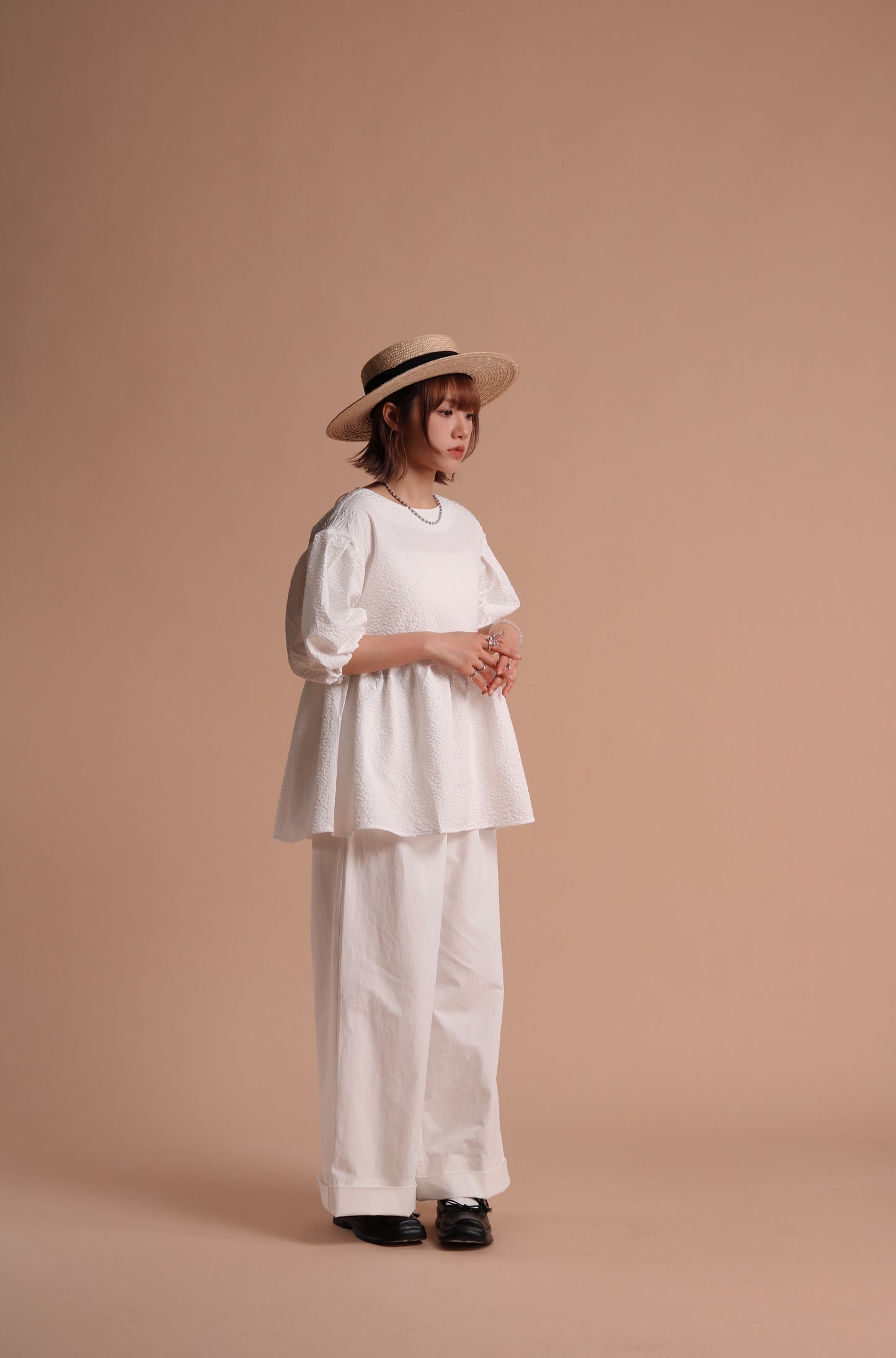 Spring Wide Pants (White)