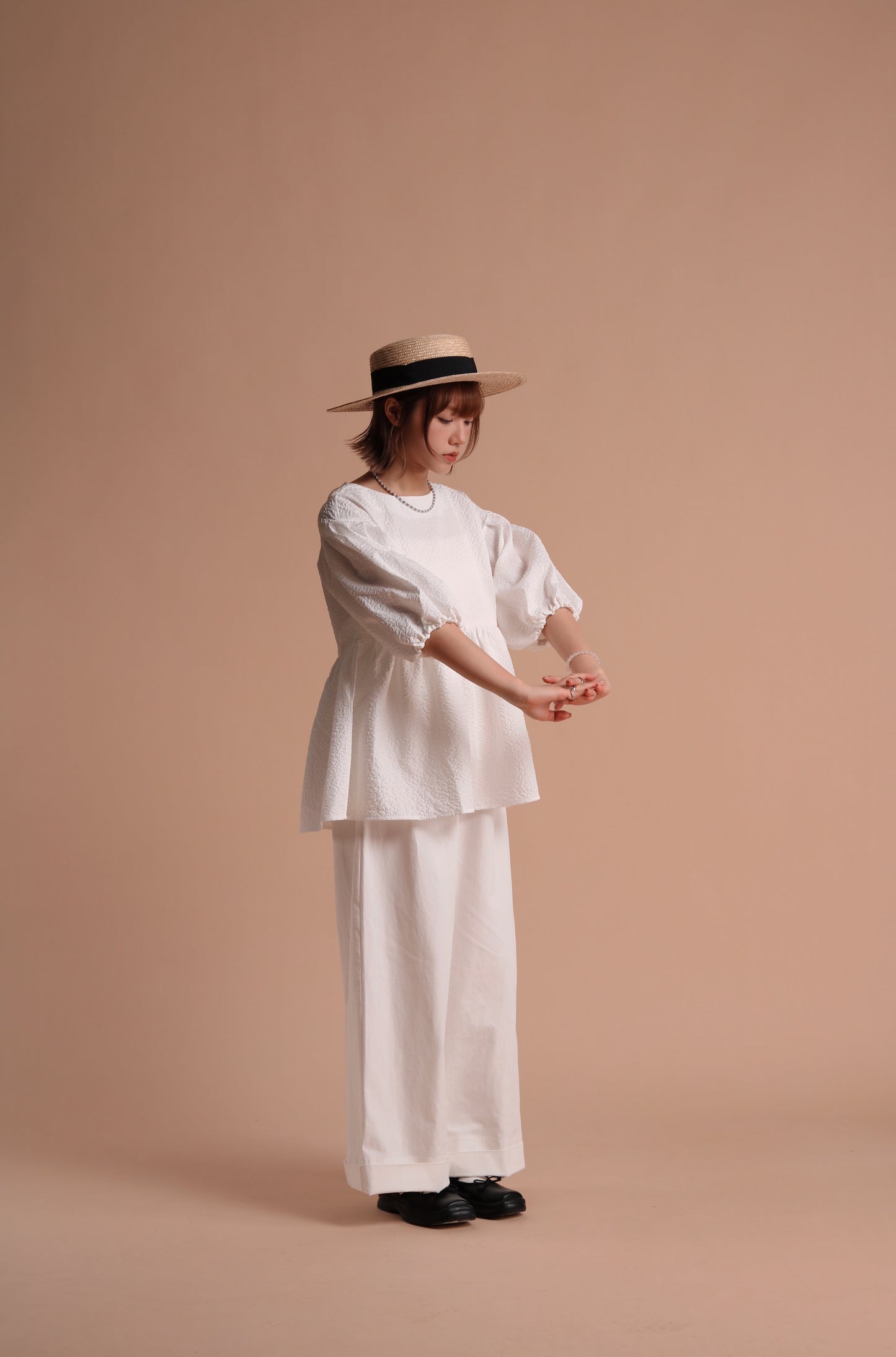 Spring Wide Pants (White)