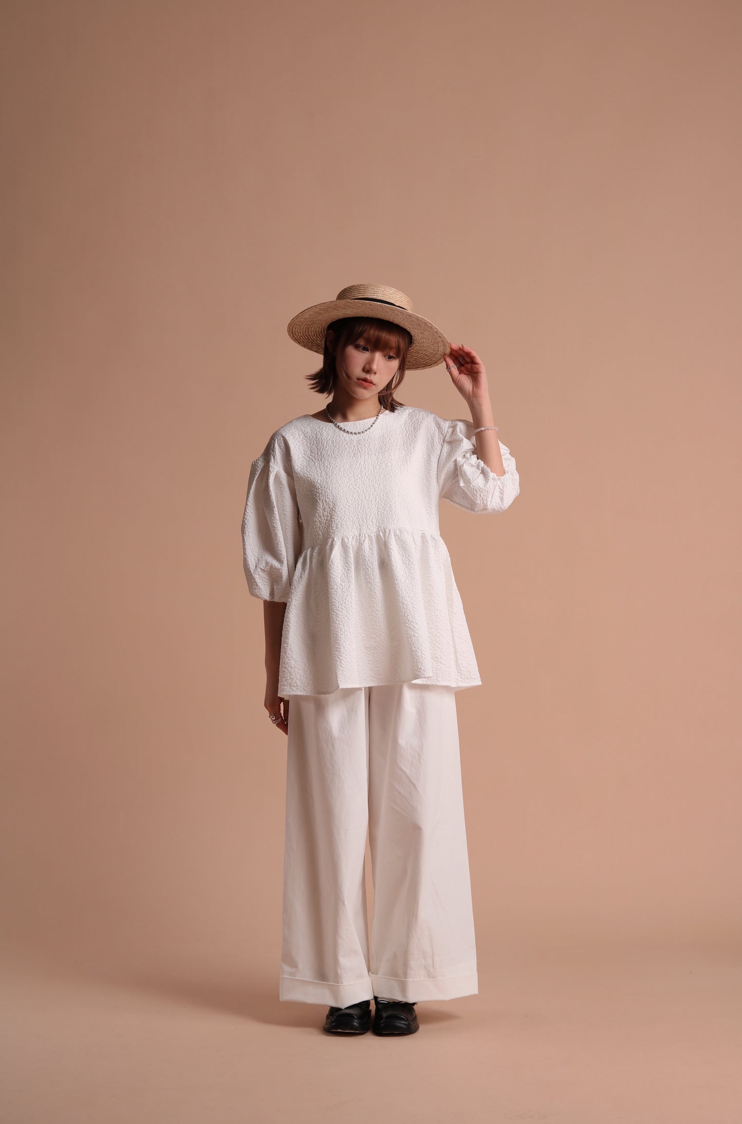 Spring Wide Pants (White)