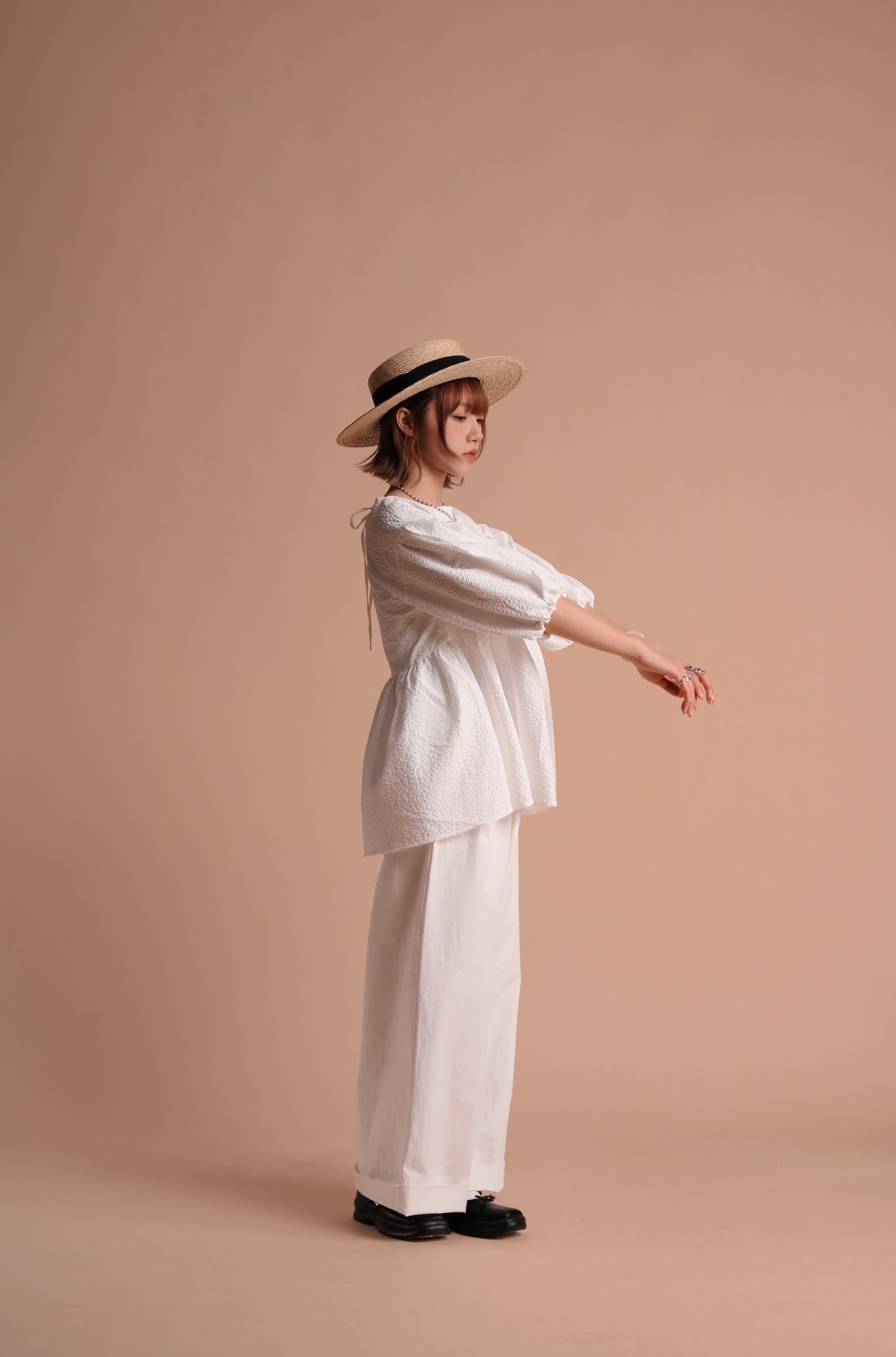 Spring Wide Pants (White)