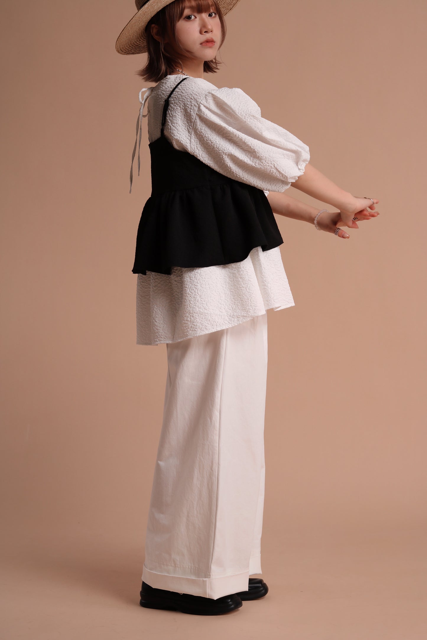 Spring Wide Pants (White)