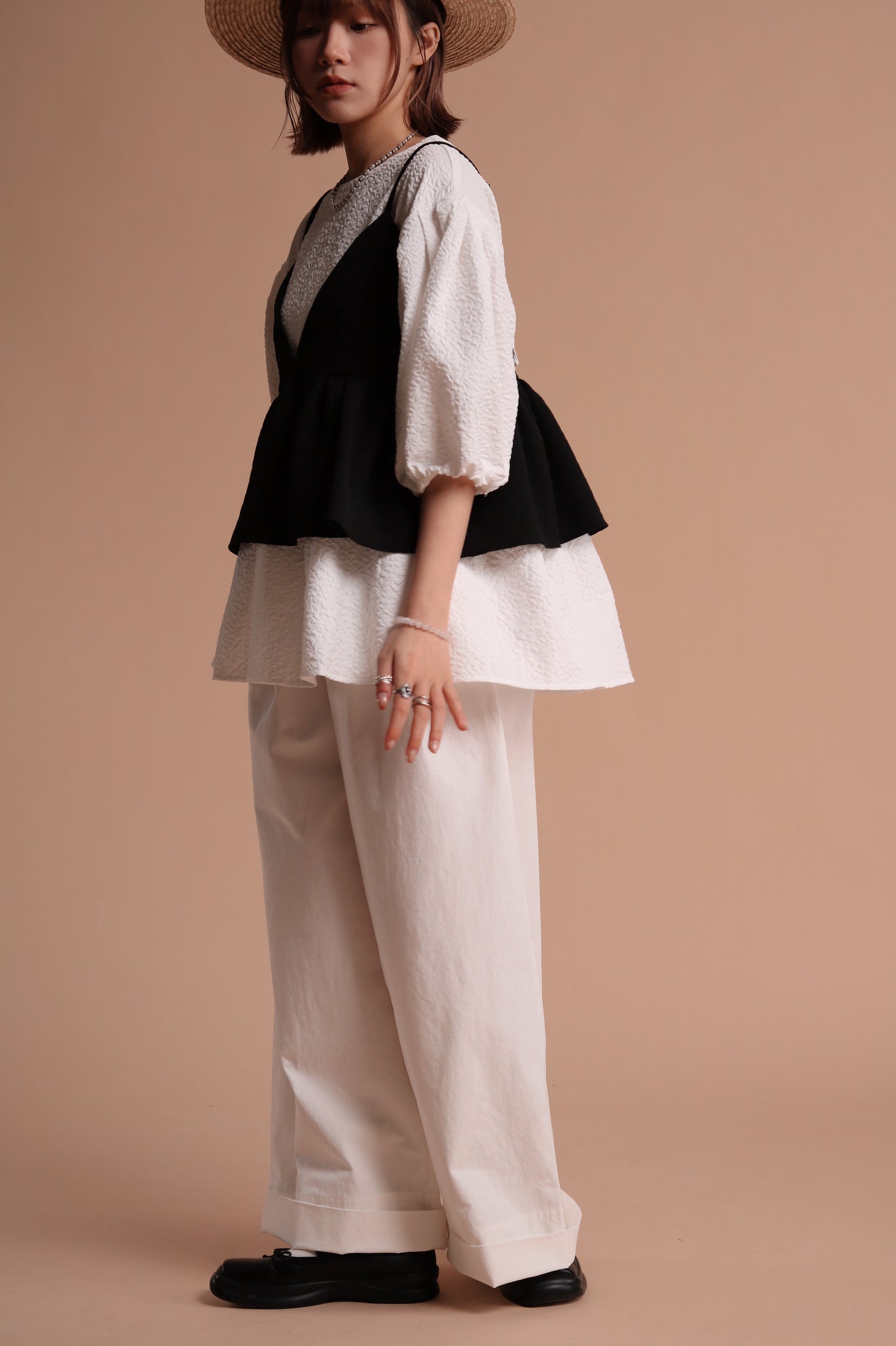 Spring Wide Pants (White)