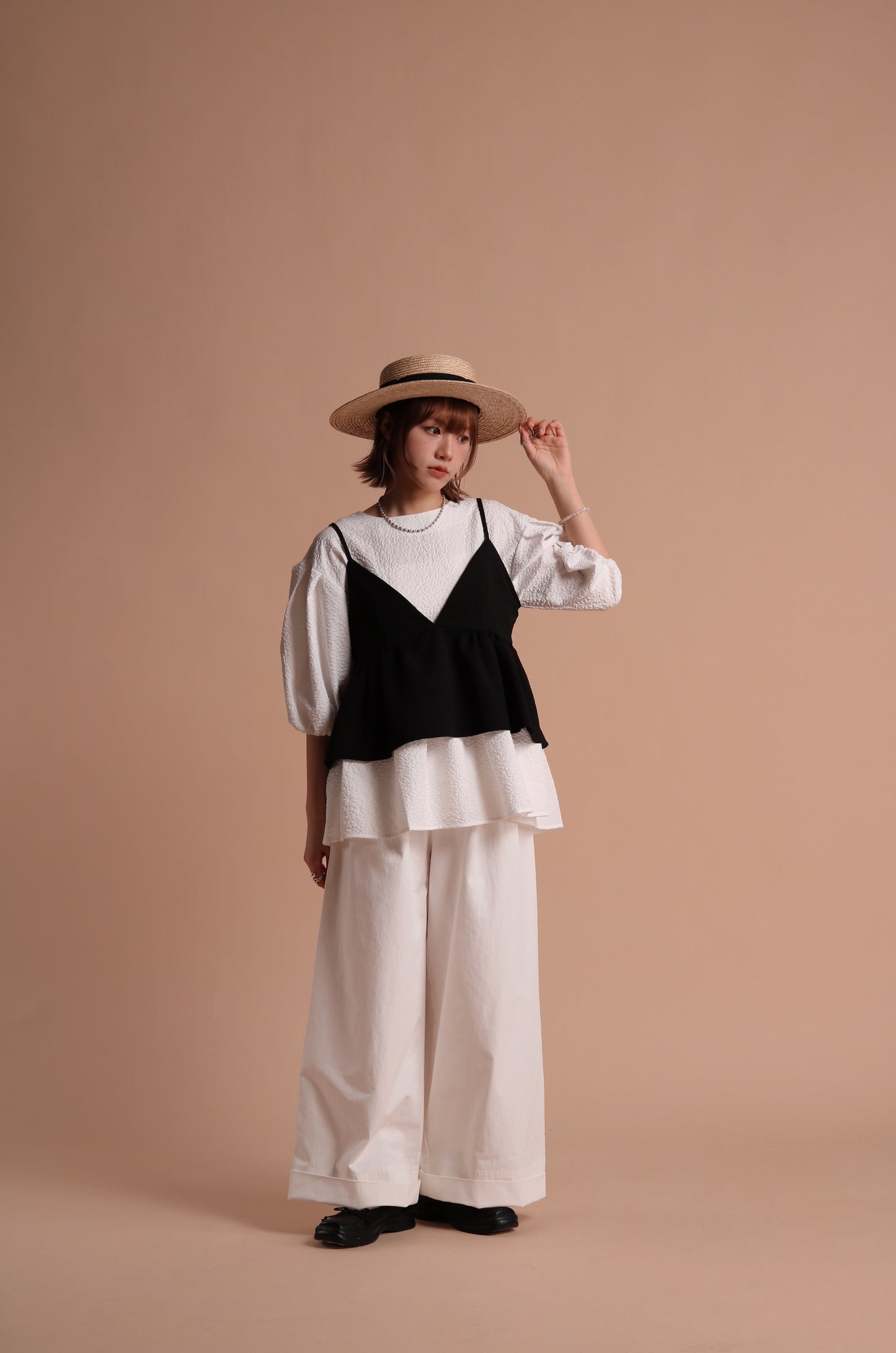 Spring Wide Pants (White)
