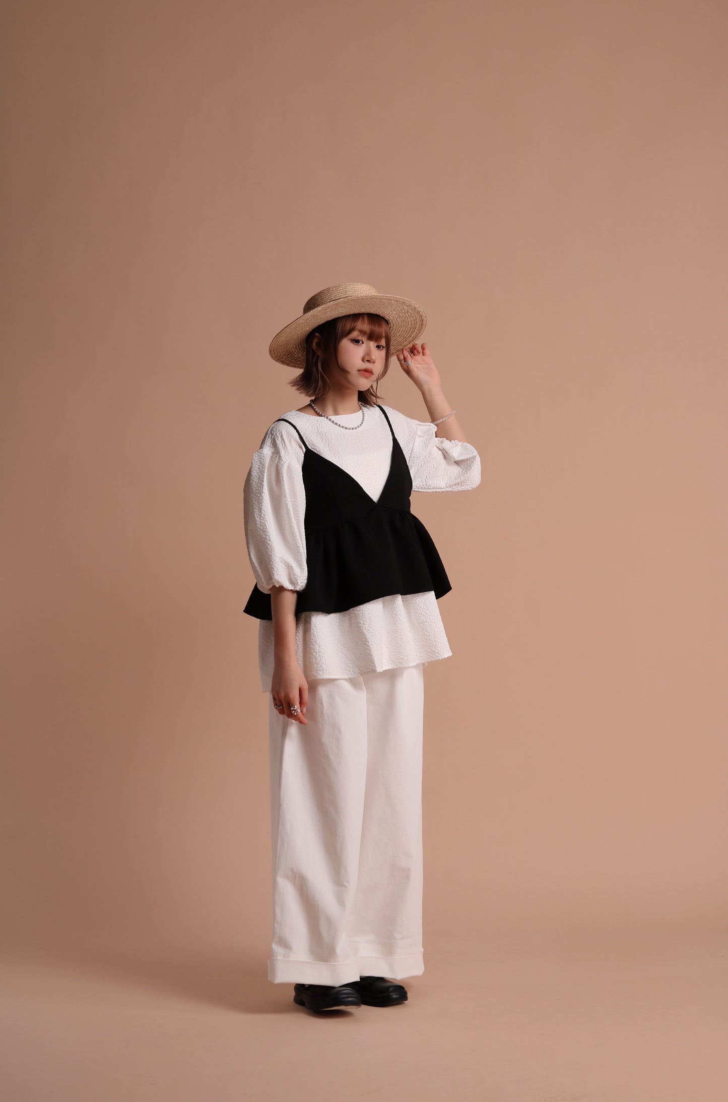 Spring Wide Pants (White)