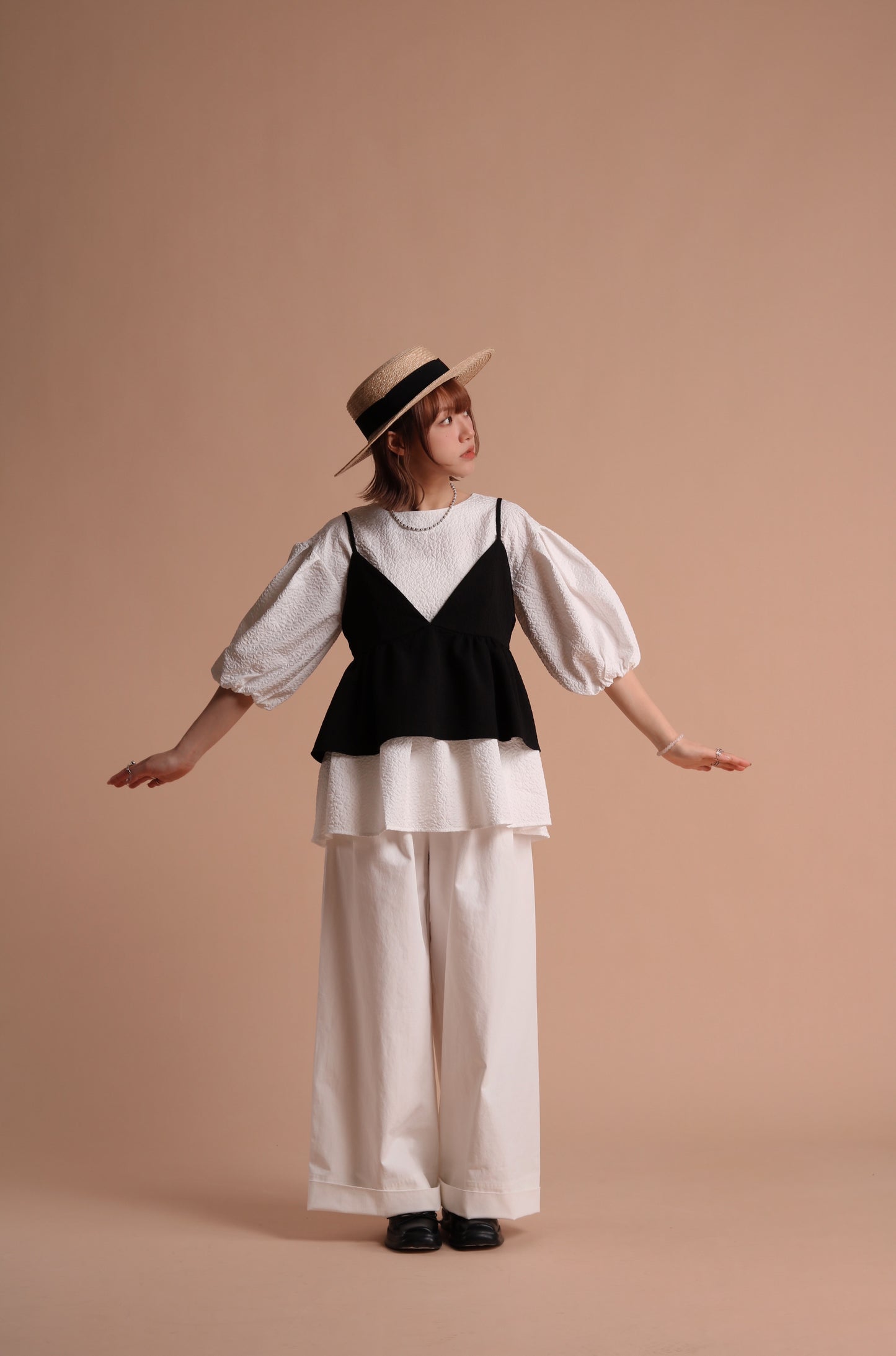 Spring Wide Pants (White)