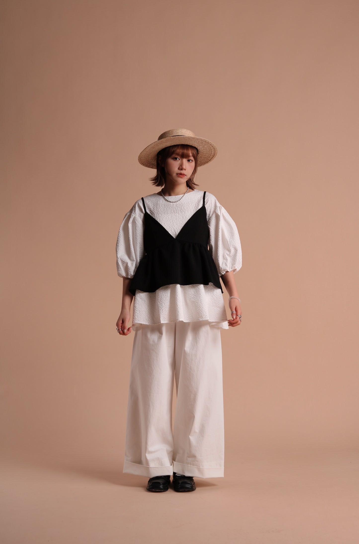 Spring Wide Pants (White)