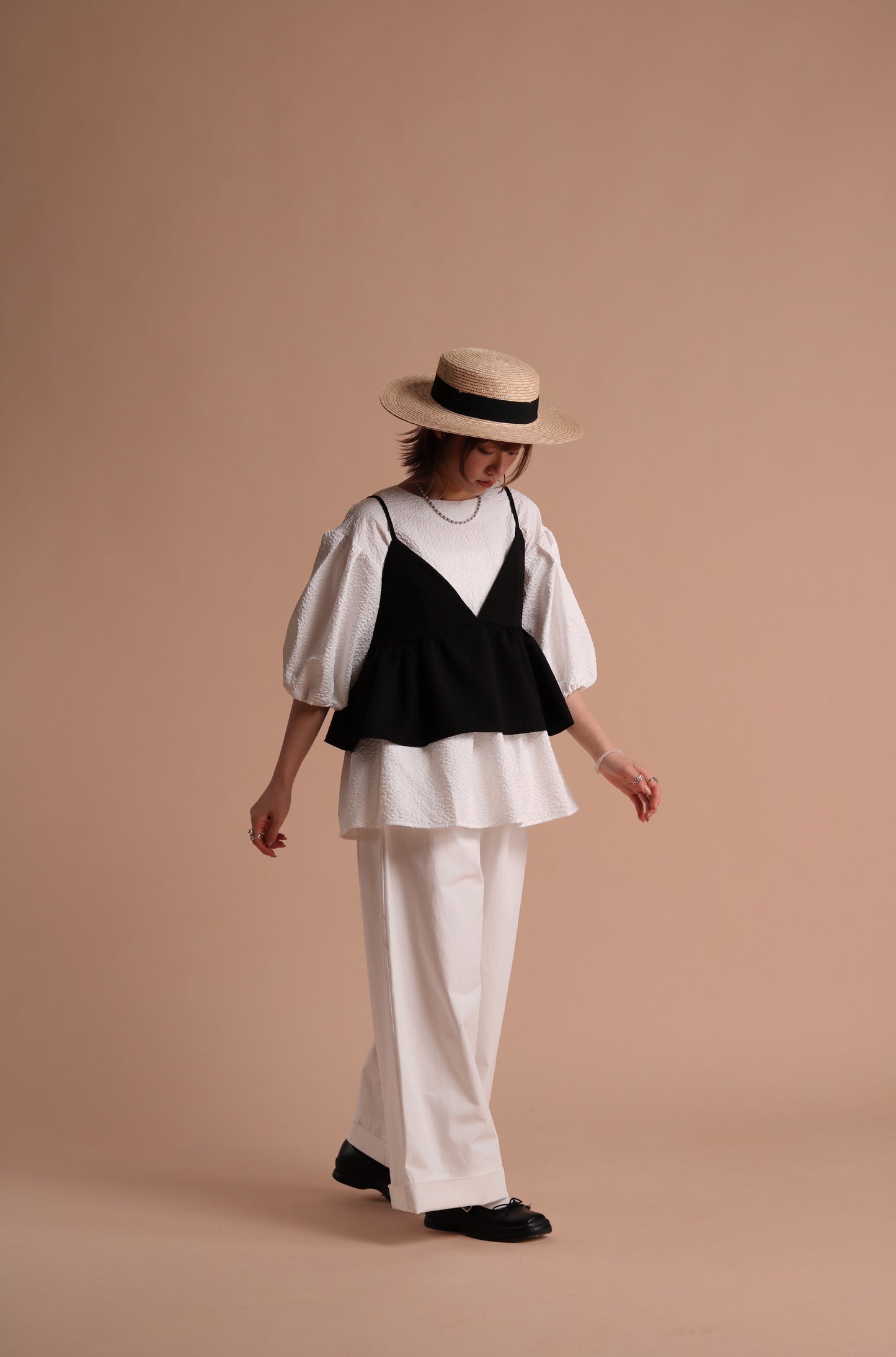 Spring Wide Pants (White)