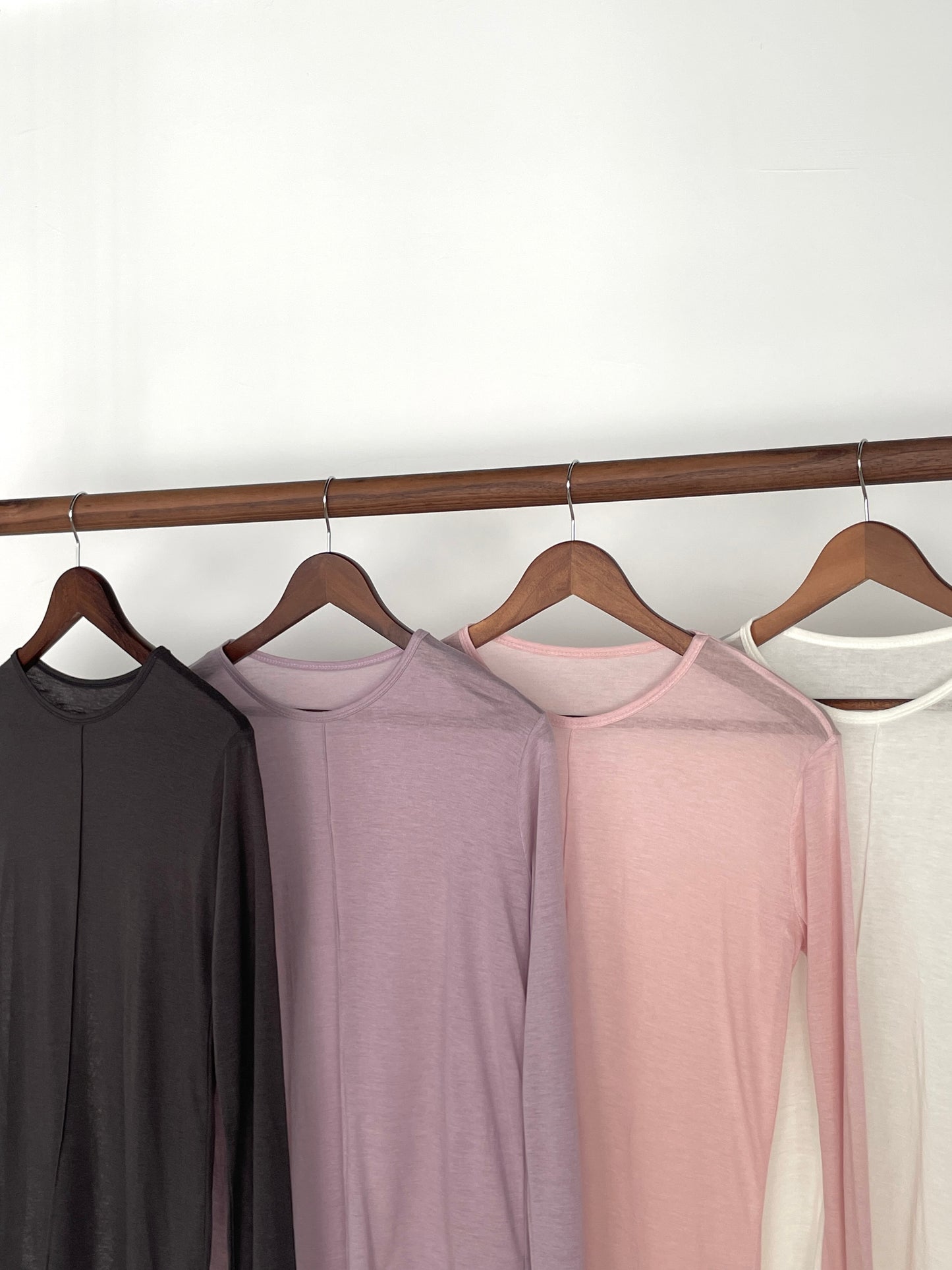 Spring Basic Top (Charcoal/Pink/Purple/White)