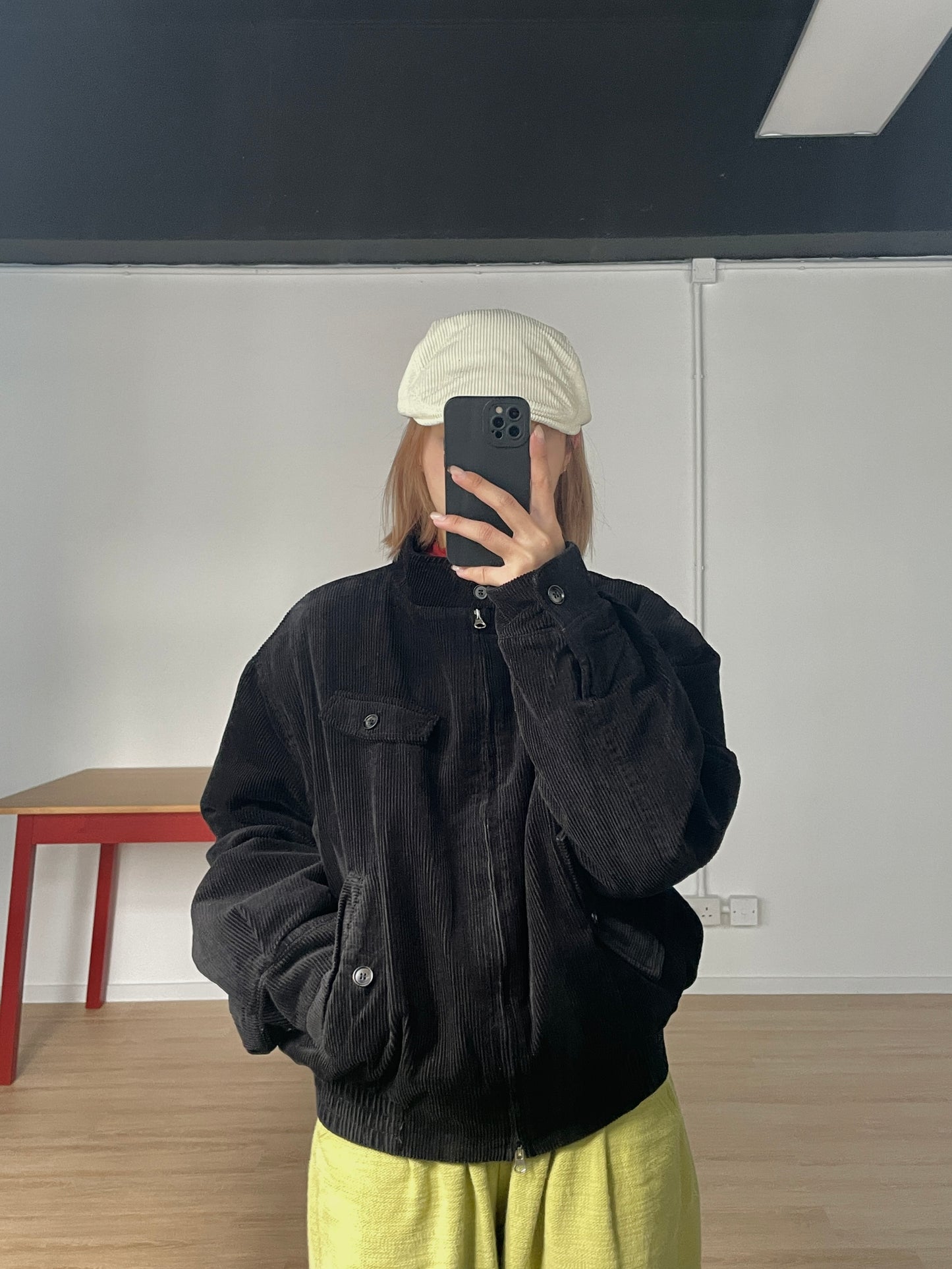 Unisex Corduroy Jacket (Black)