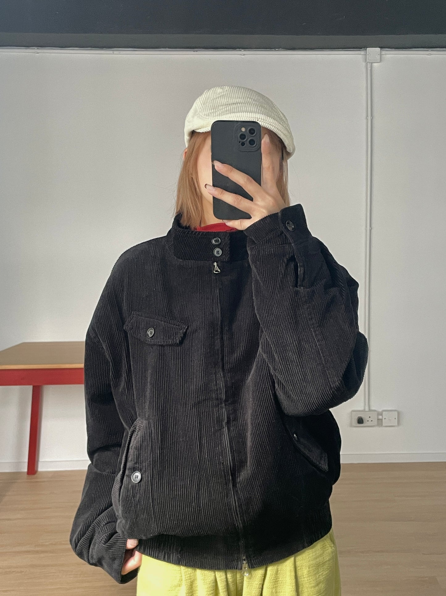 Unisex Corduroy Jacket (Black)