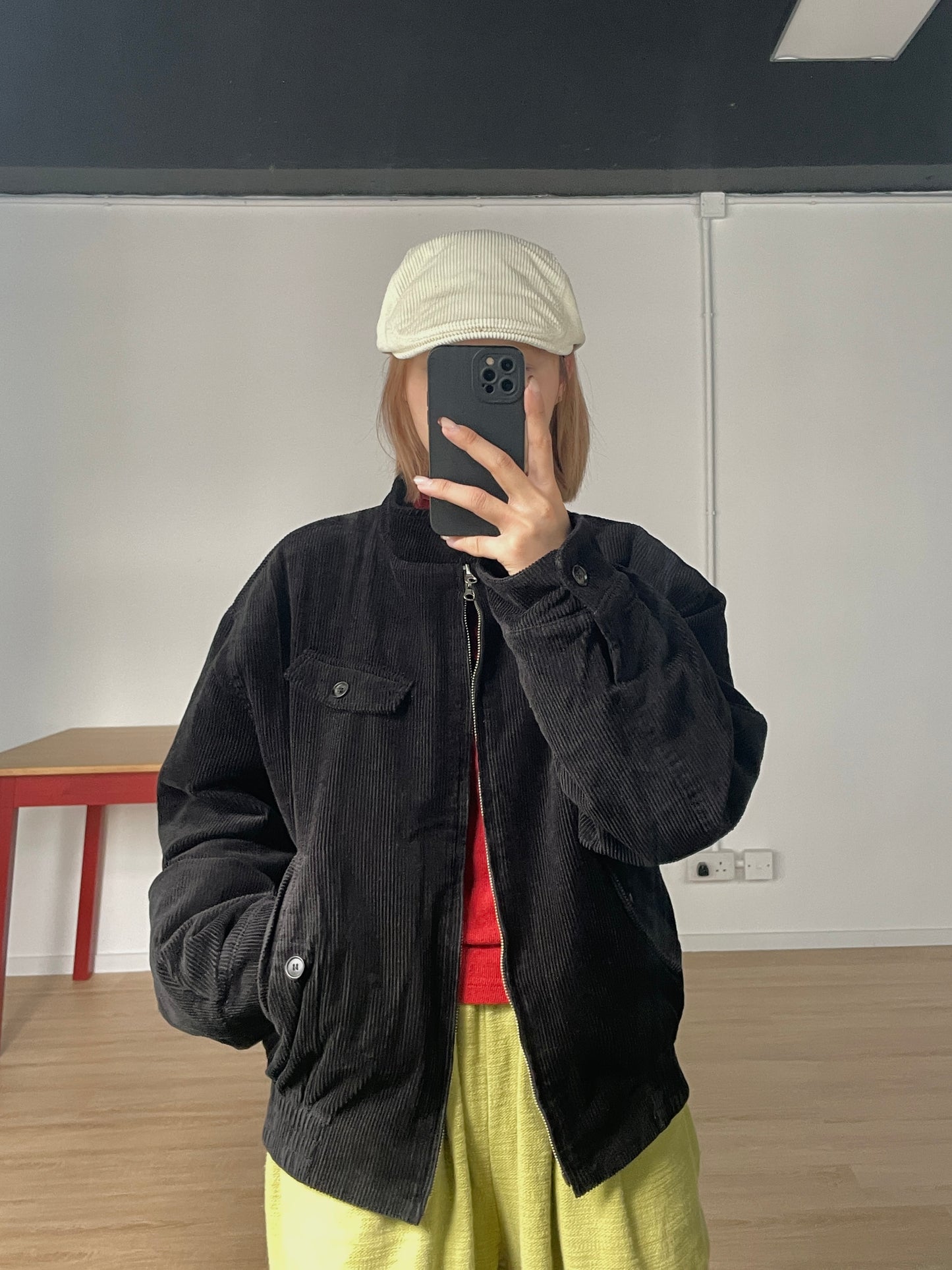 Unisex Corduroy Jacket (Black)