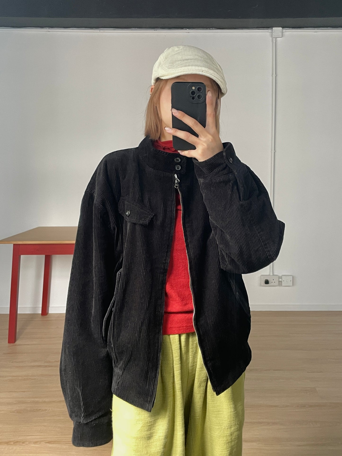 Unisex Corduroy Jacket (Black)