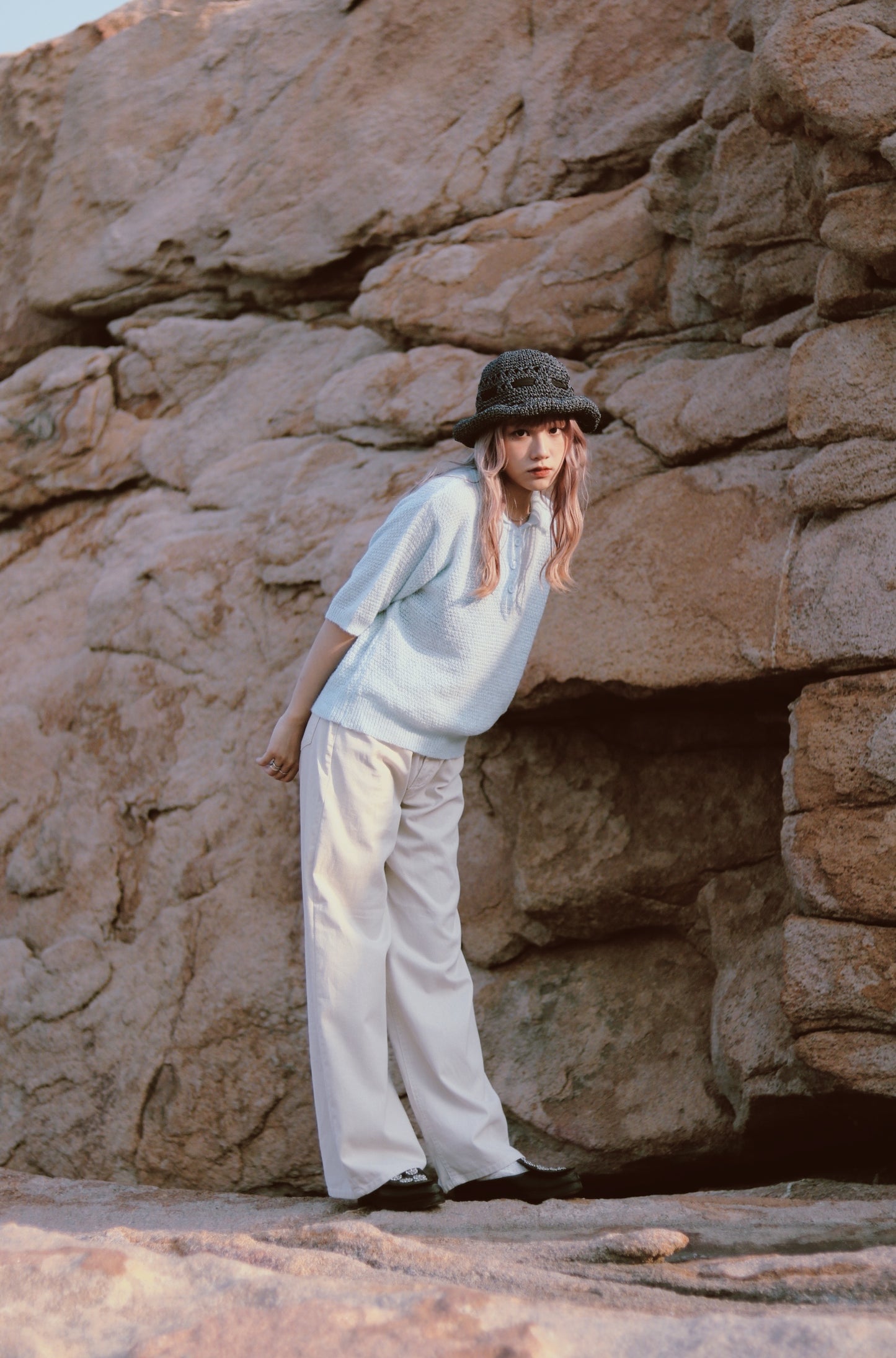 Straw Hat (Blue/Green)