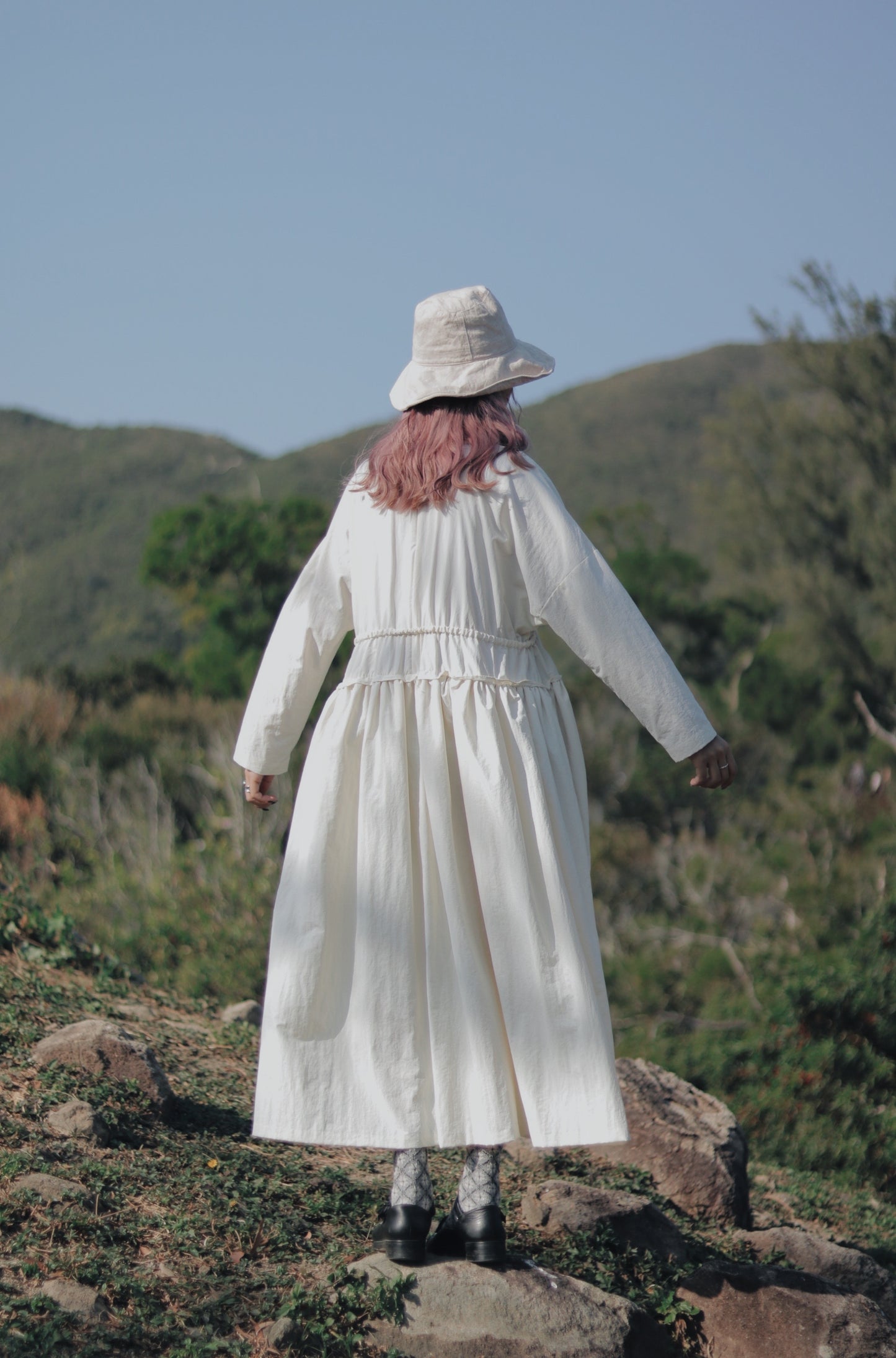 Belted Dress (Cream)