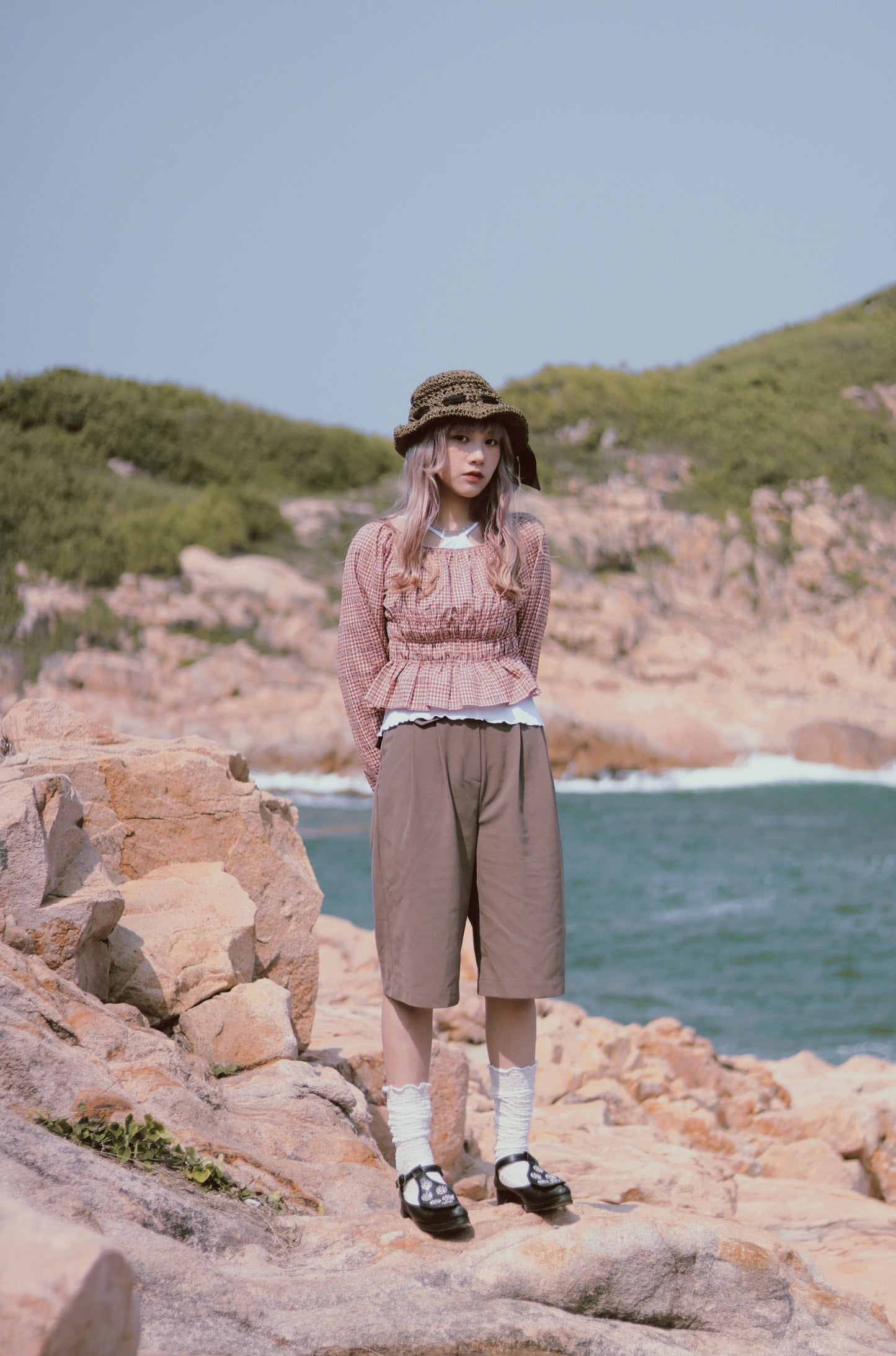 Straw Hat (Blue/Green)