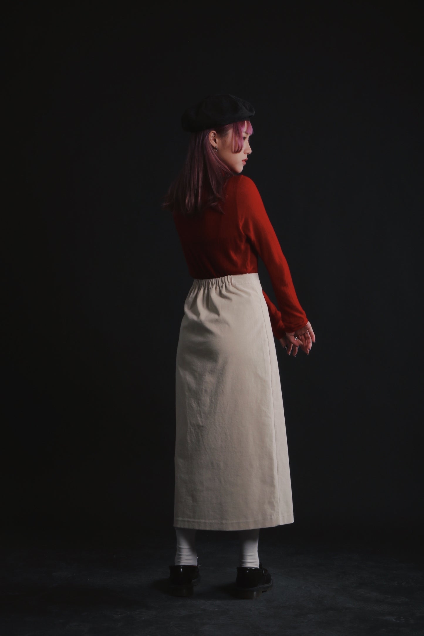 Corduroy Skirt (Cream)