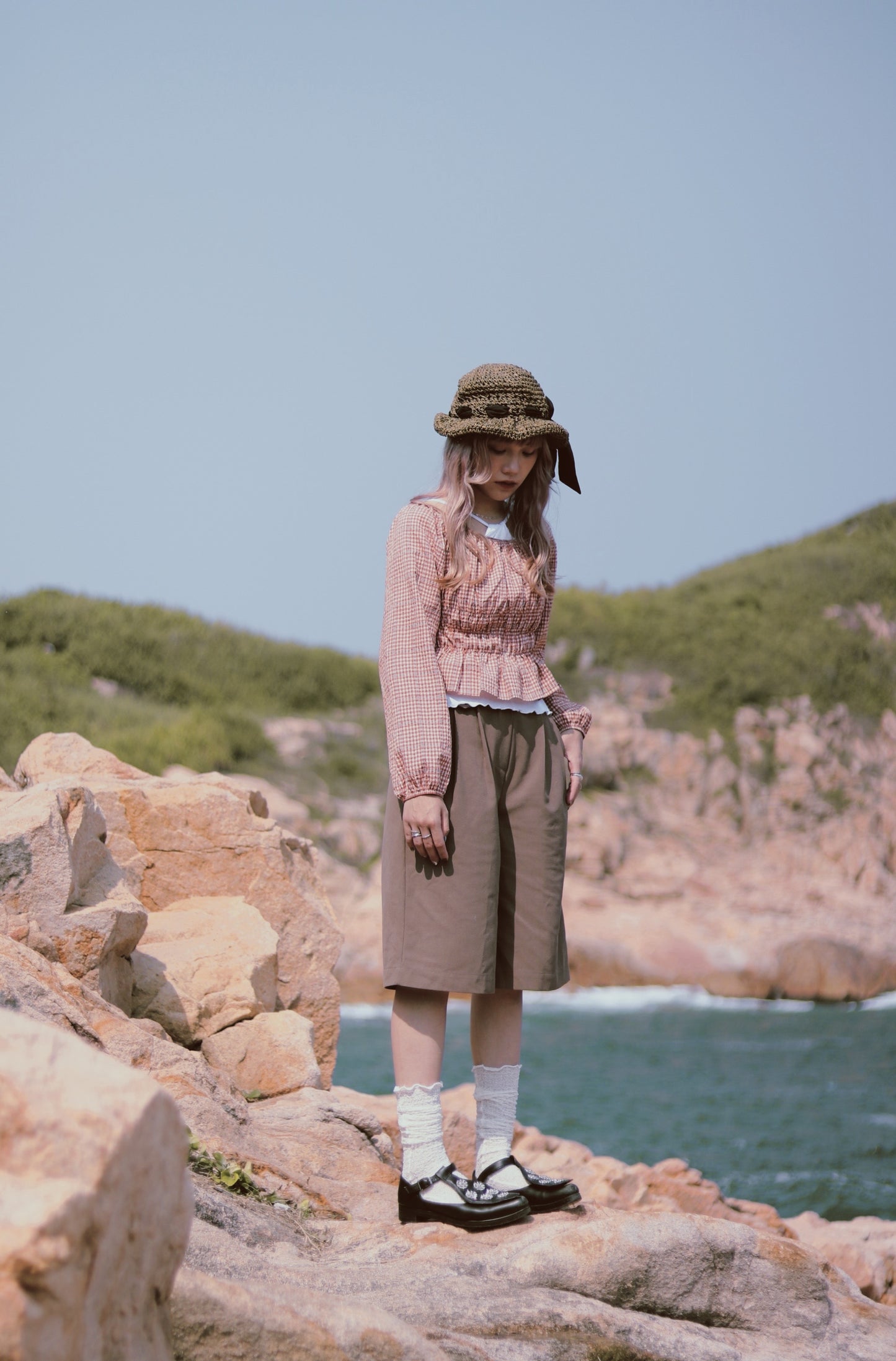 Straw Hat (Blue/Green)