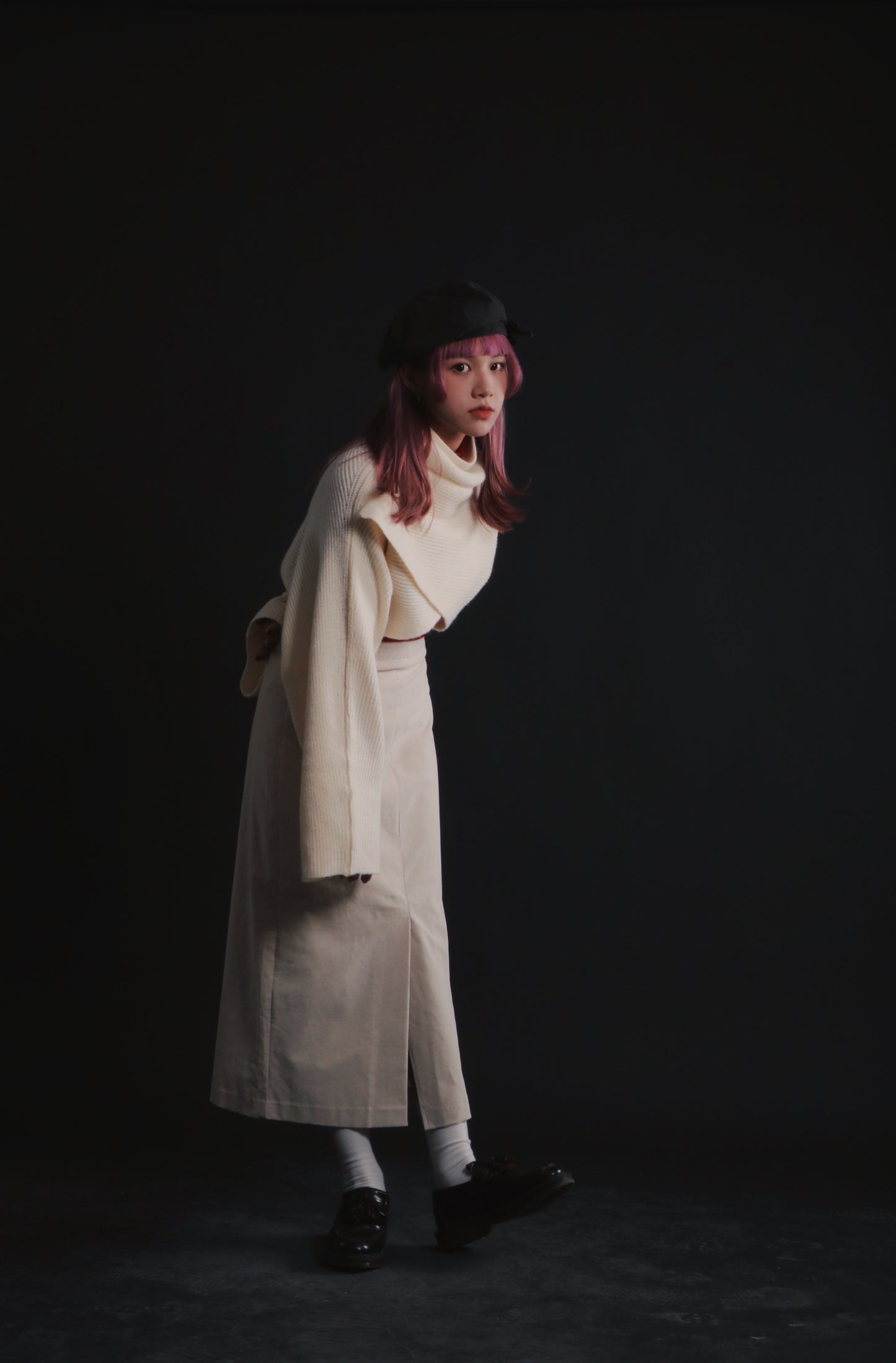 Corduroy Skirt (Cream)