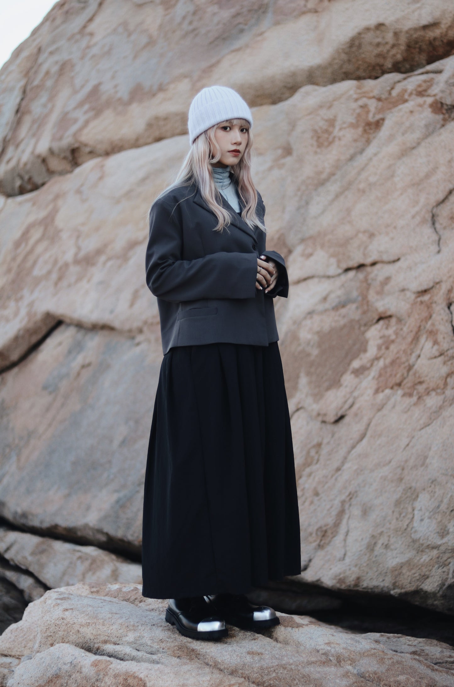 Doll Pleated Dress (Black)