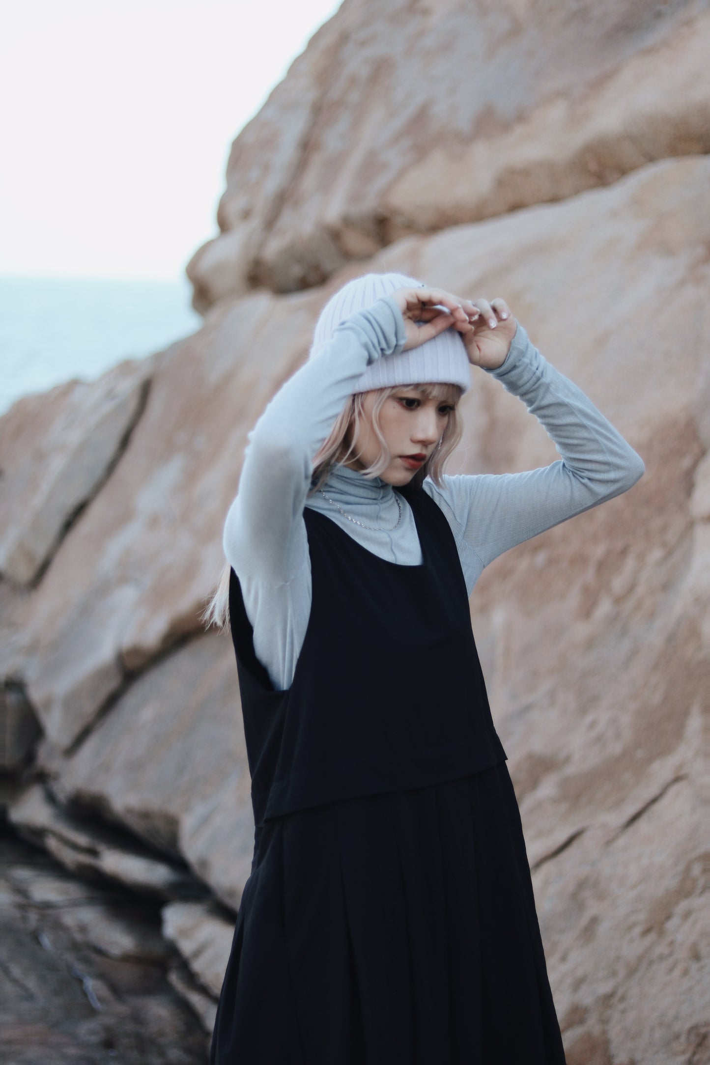 Doll Pleated Dress (Black)