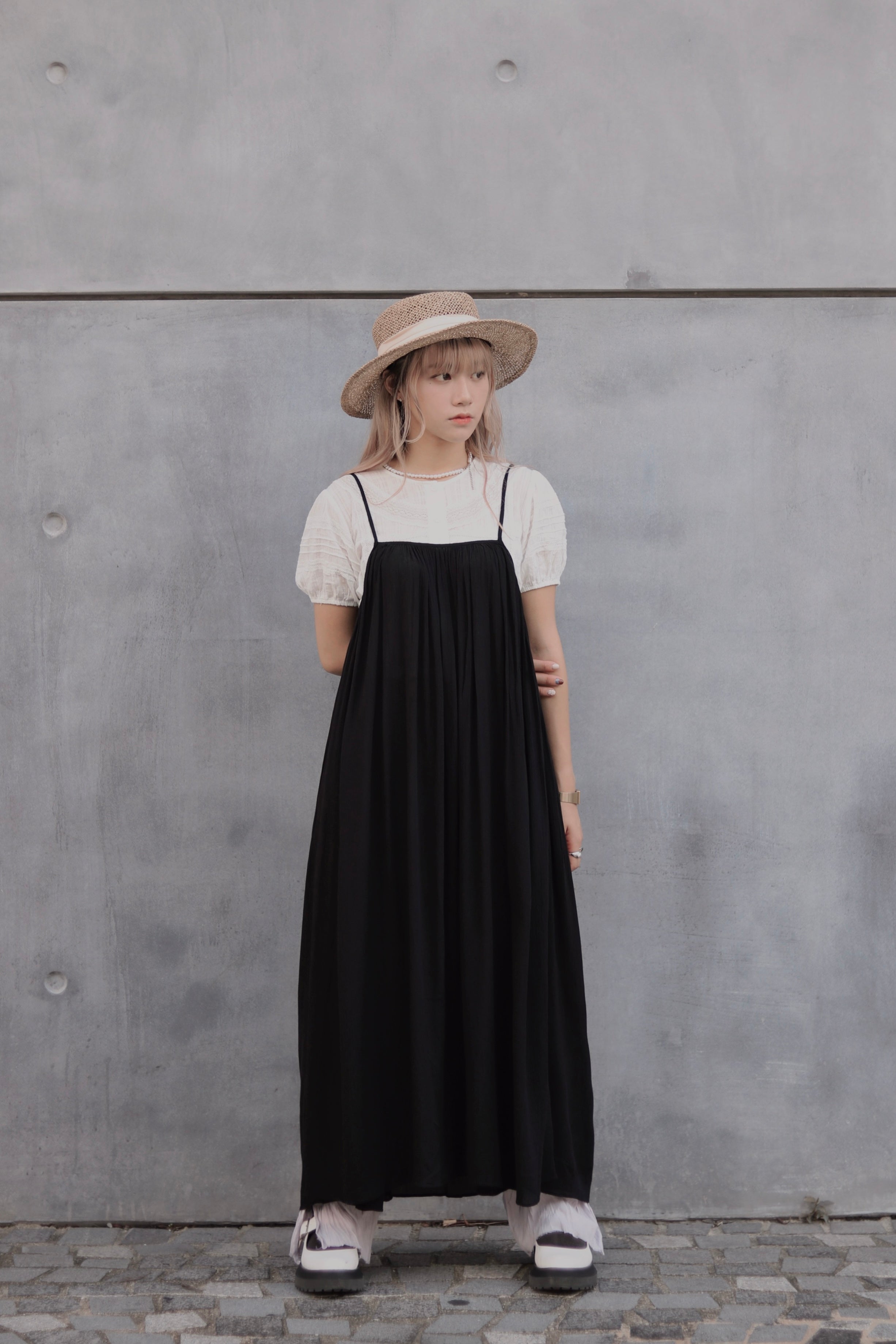 Soft Strap Dress (Black) – Ukiyo Doll
