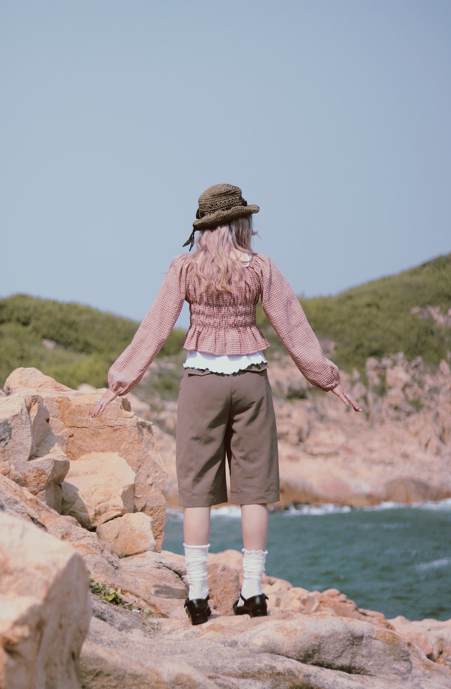 Straw Hat (Blue/Green)