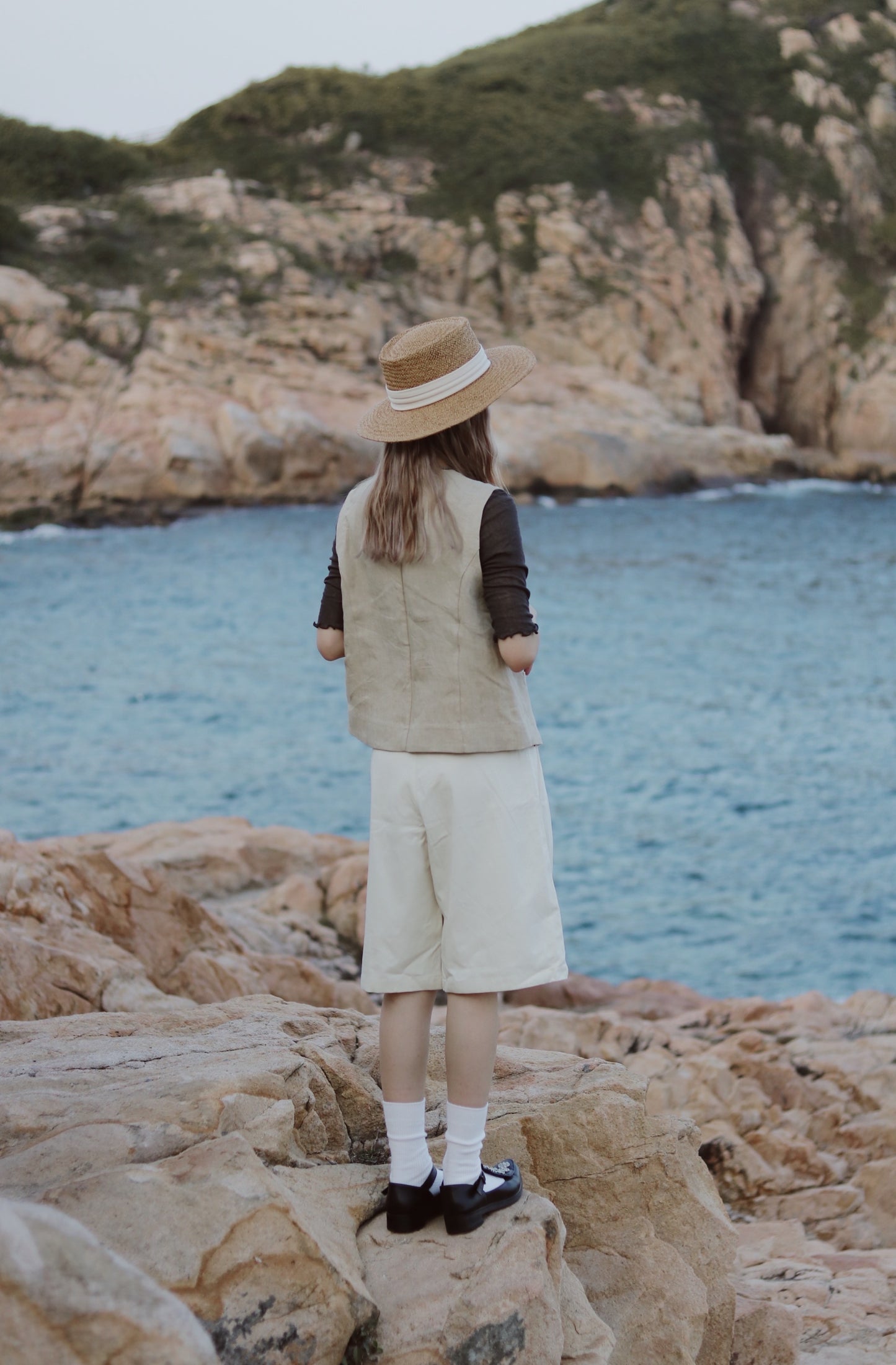 暗釦馬甲 (Beige)