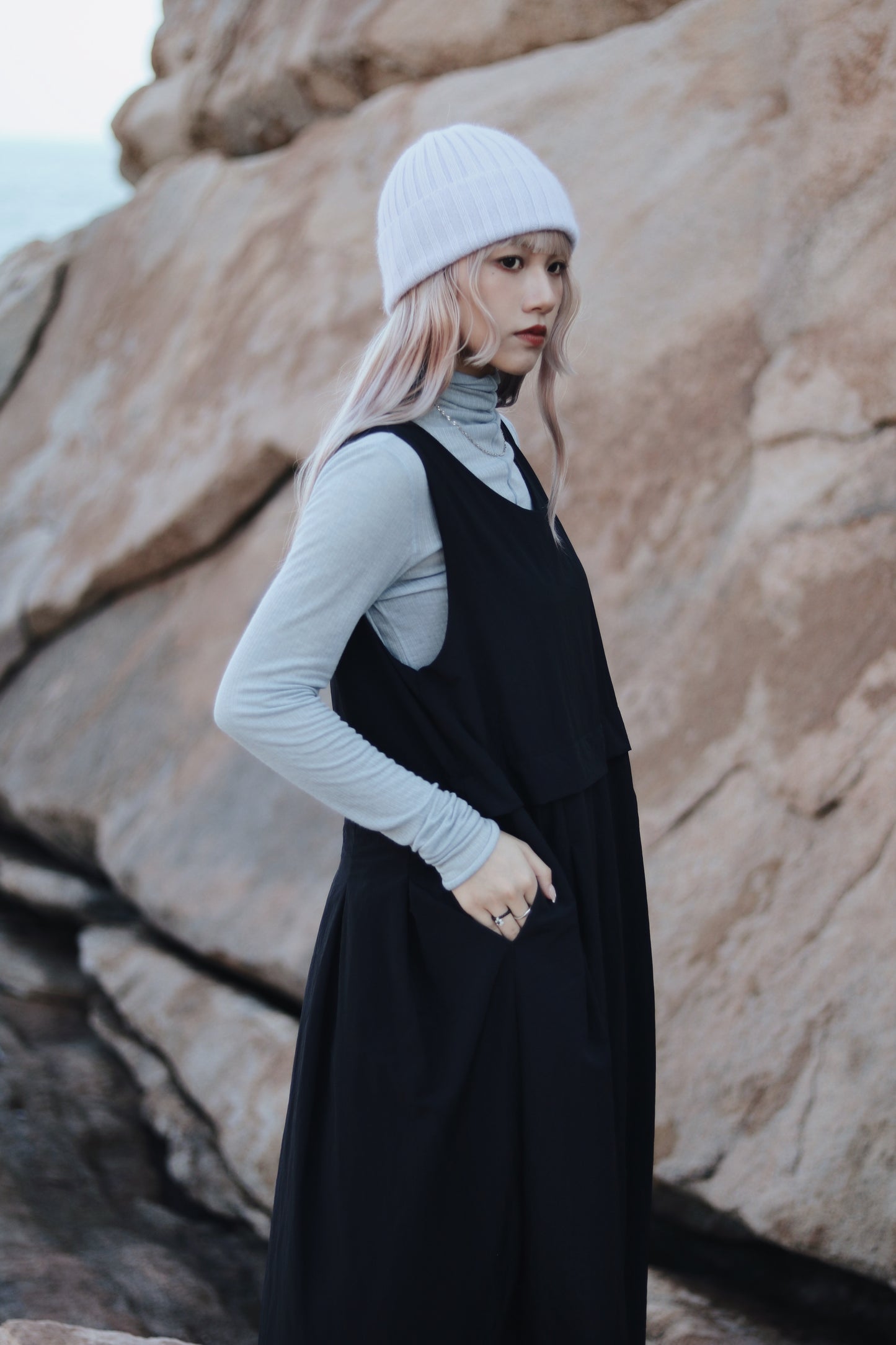 Doll Pleated Dress (Black)