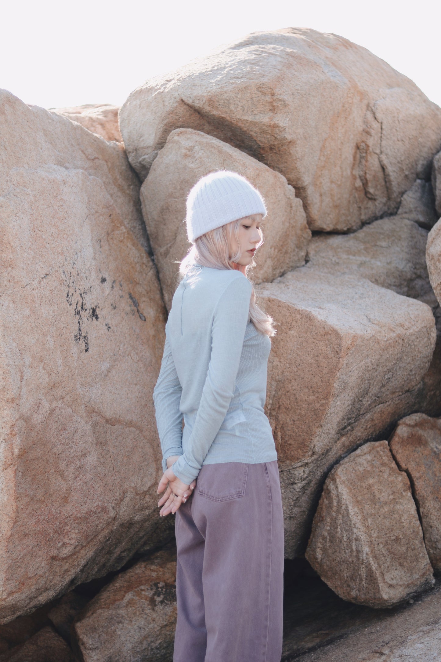 Daily Wool Top (Blue)