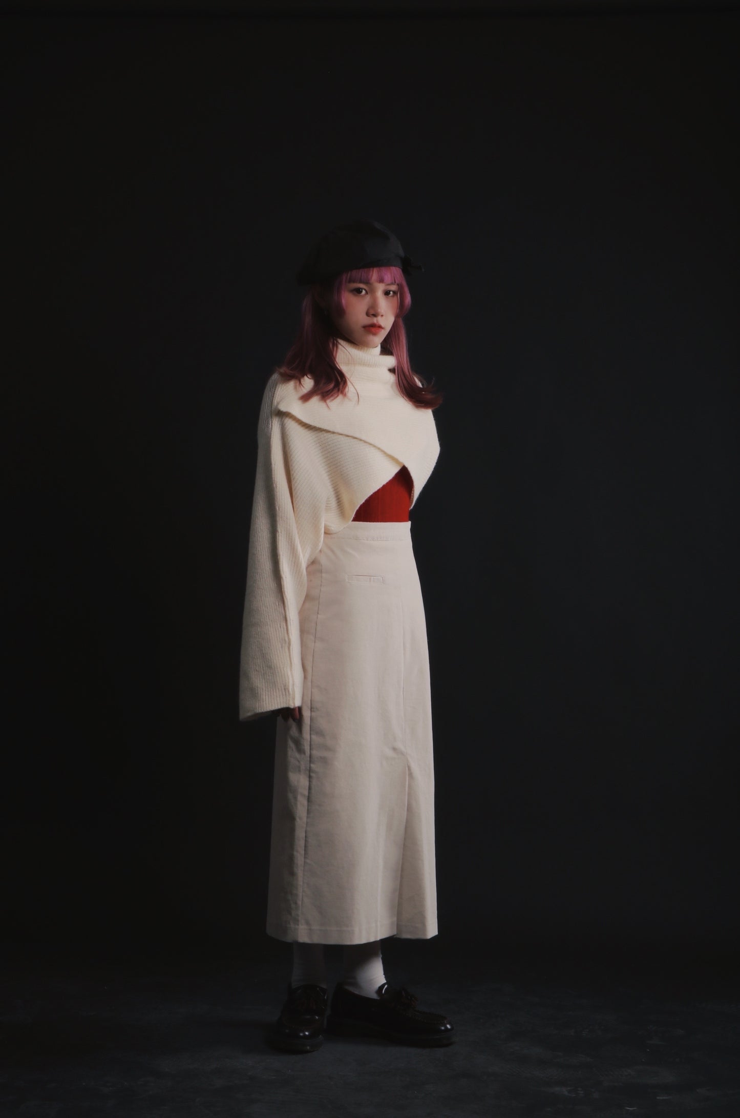 Corduroy Skirt (Cream)