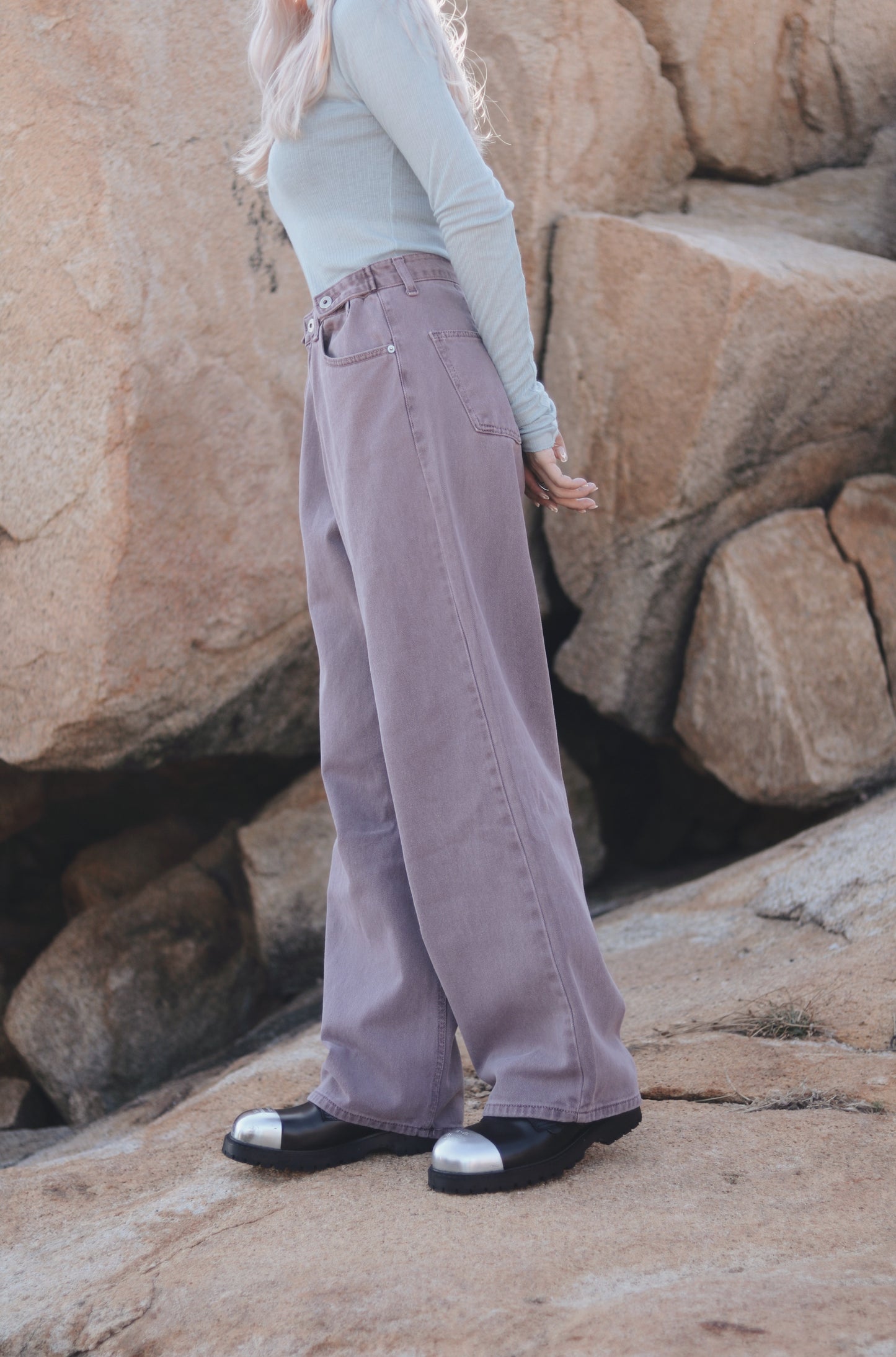 straight Jeans (Purple)