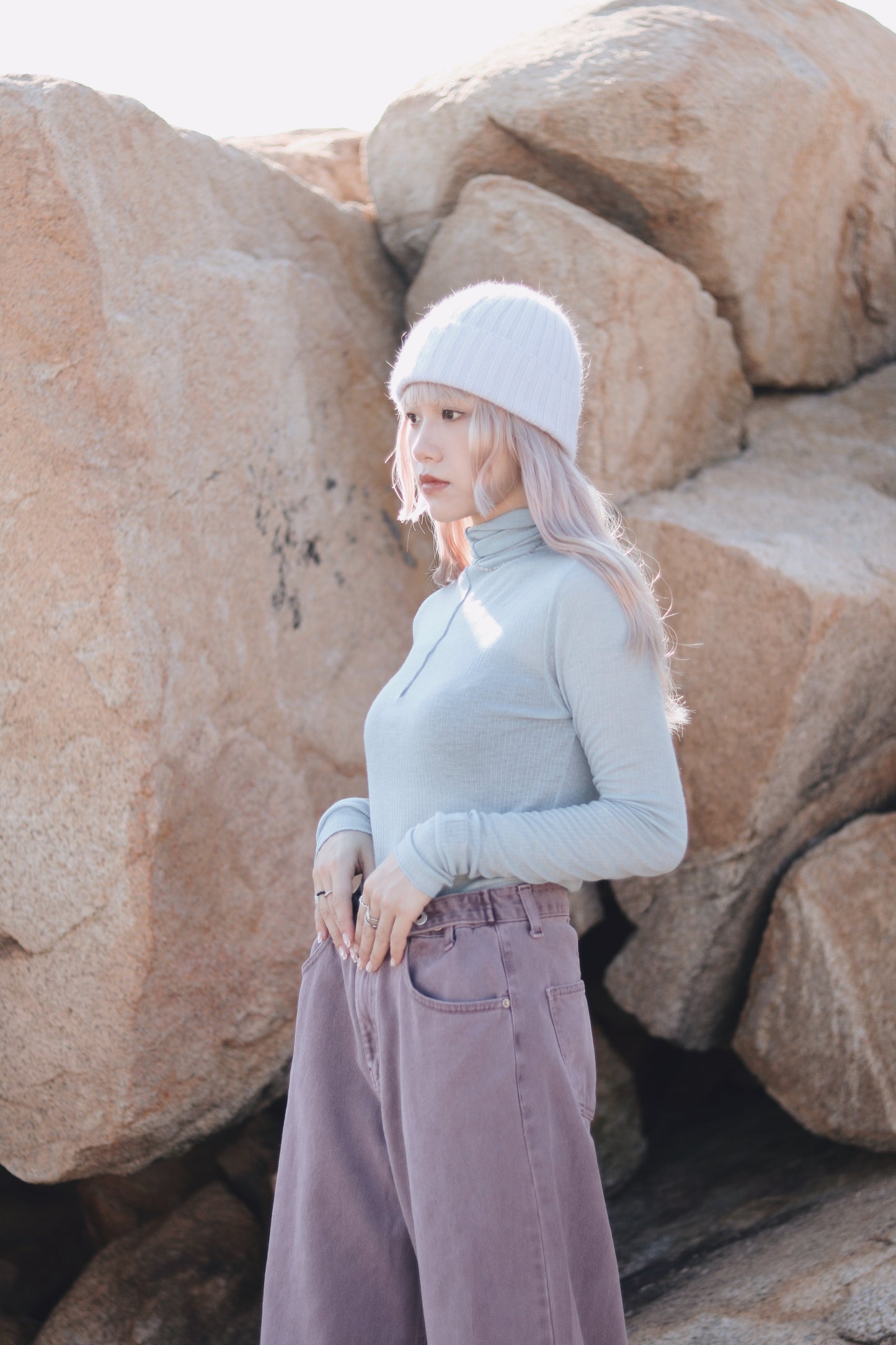 Daily Wool Top (Blue)