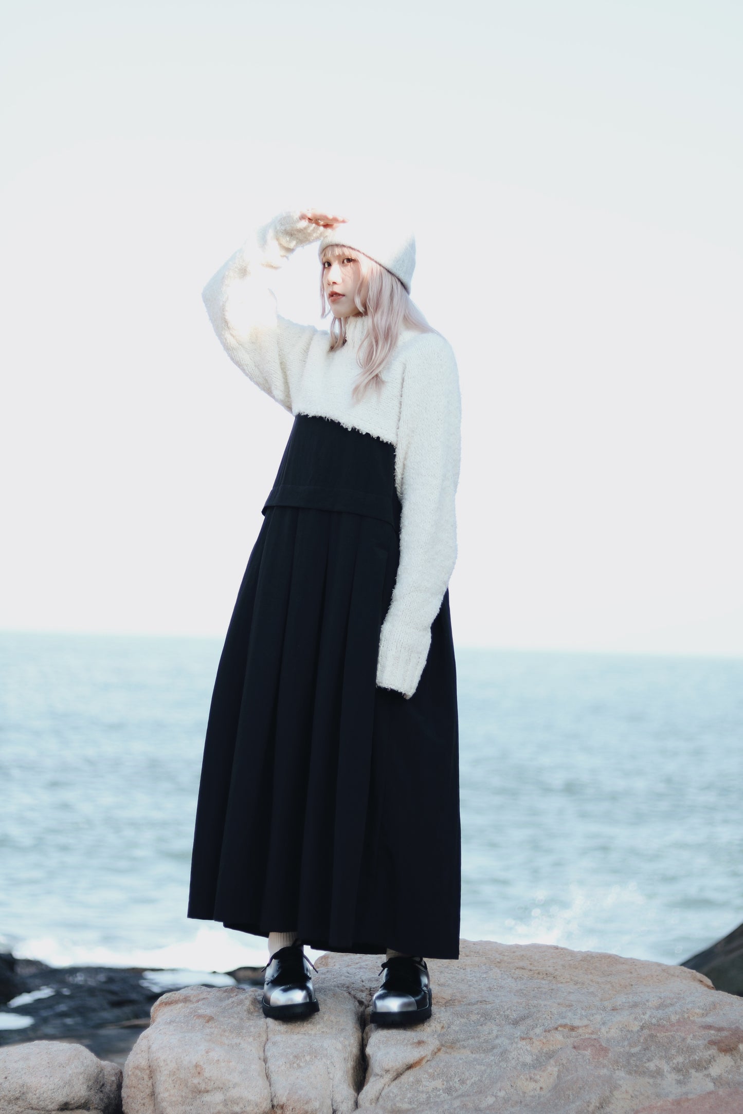 Doll Pleated Dress (Black)