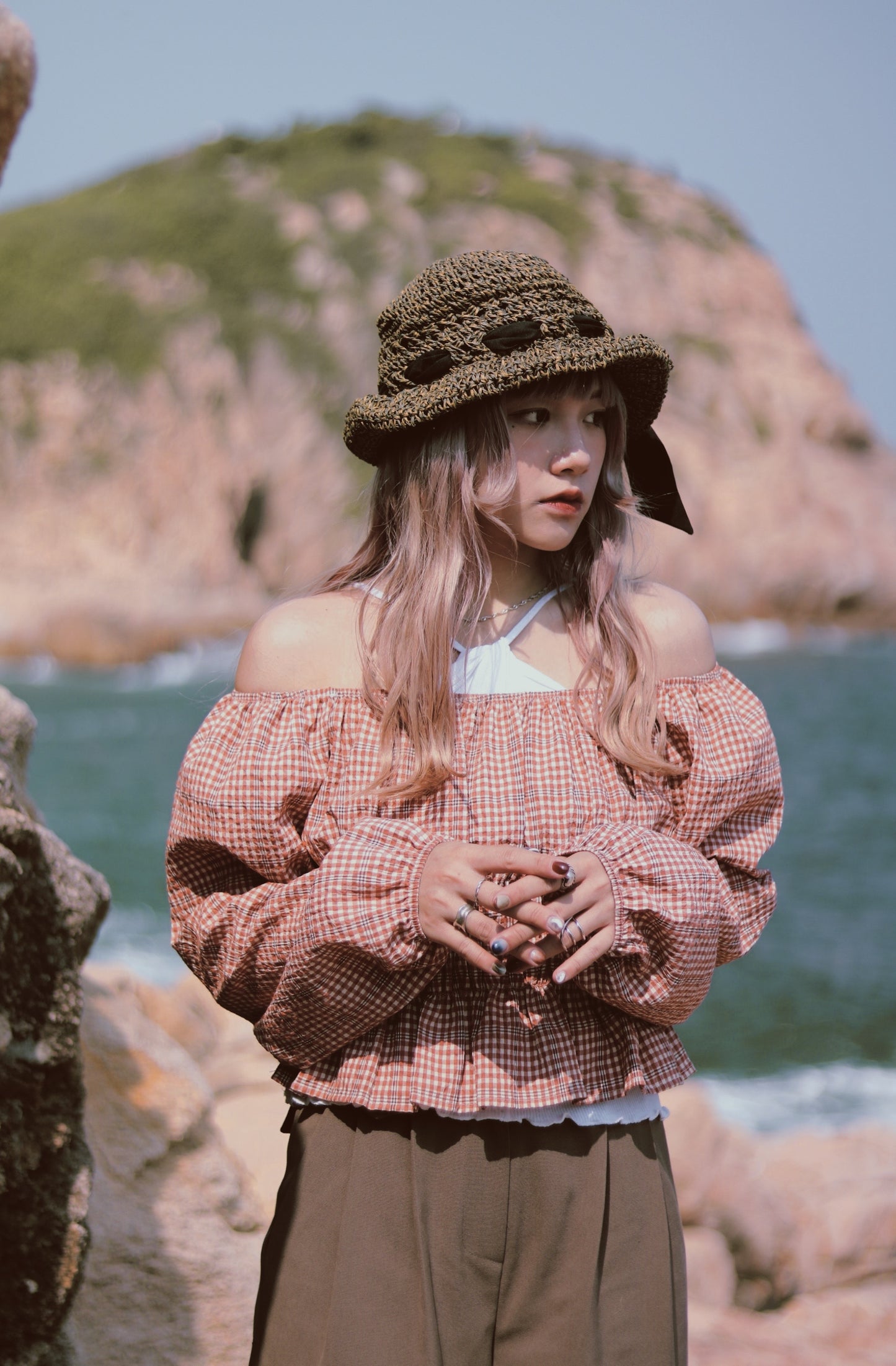 Straw Hat (Blue/Green)