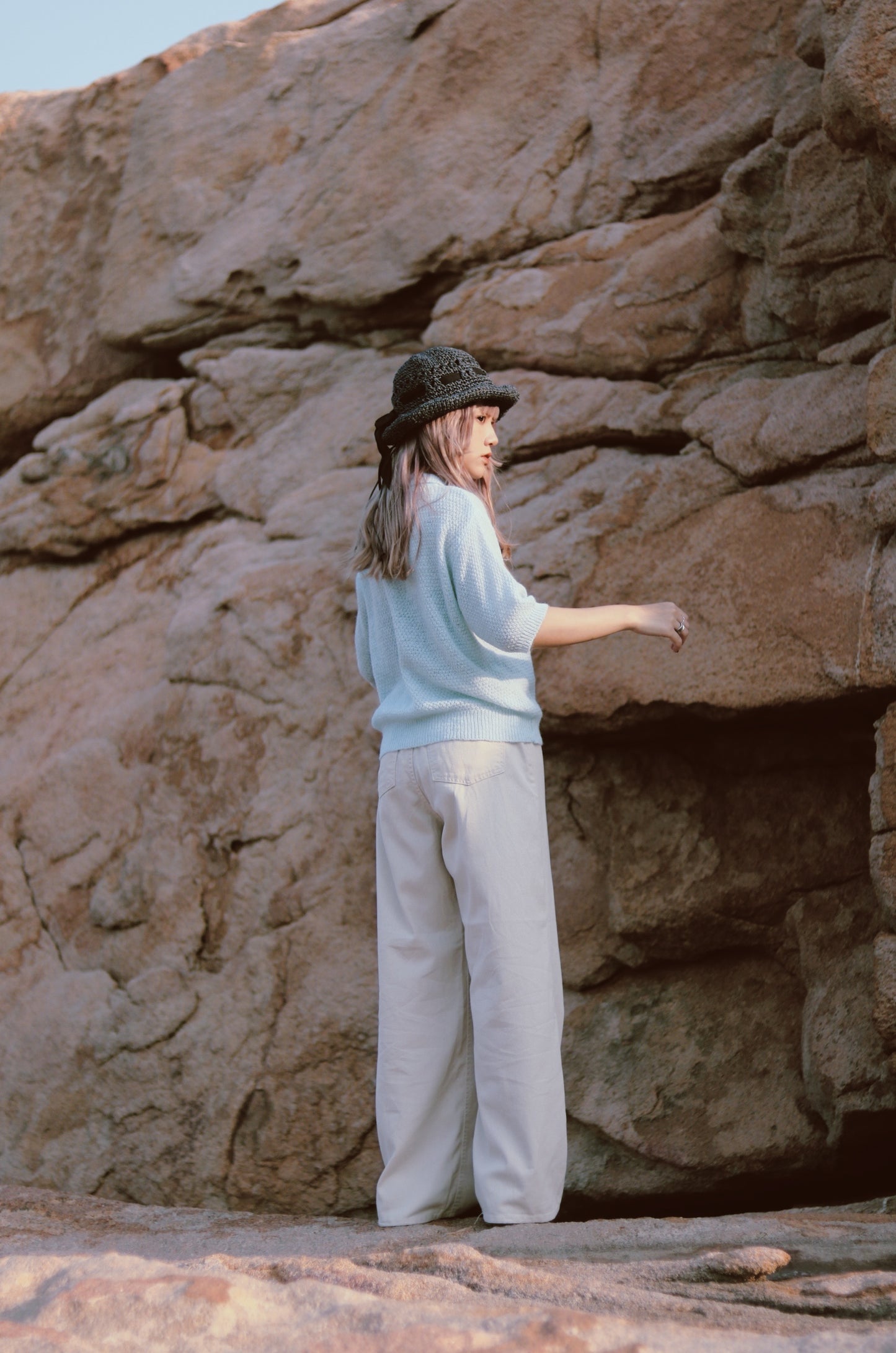 Straw Hat (Blue/Green)