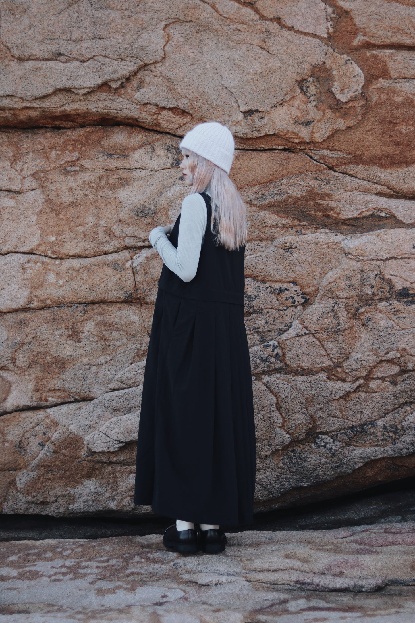 Doll Pleated Dress (Black)